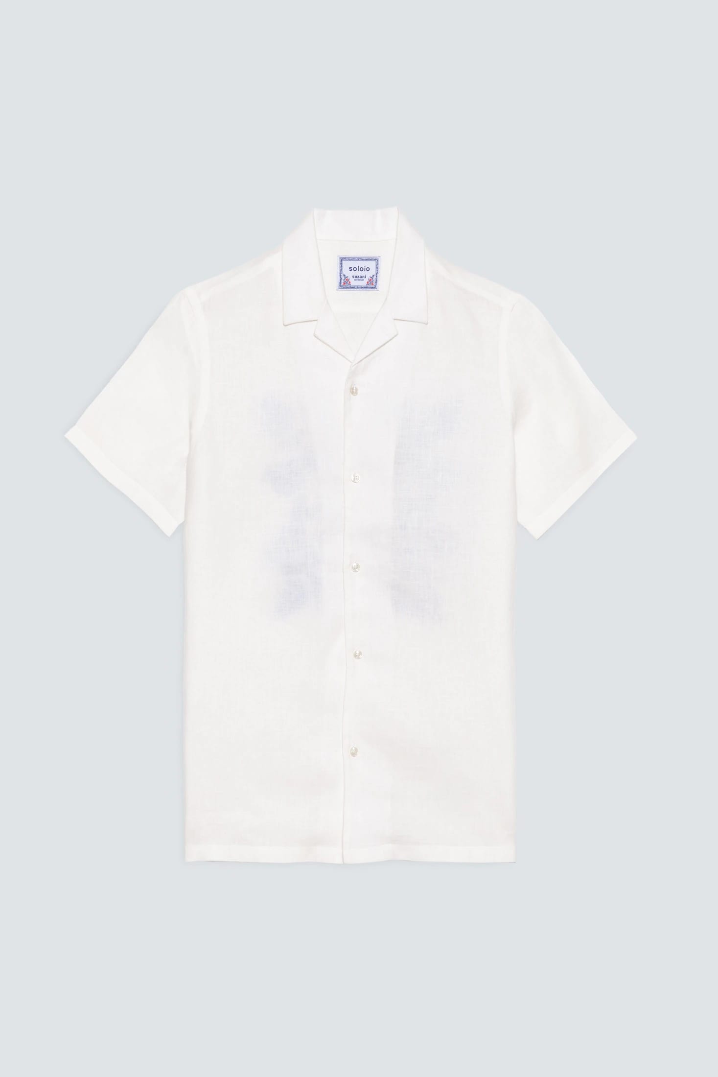 Men's linen shirt white kokan - imagen 2