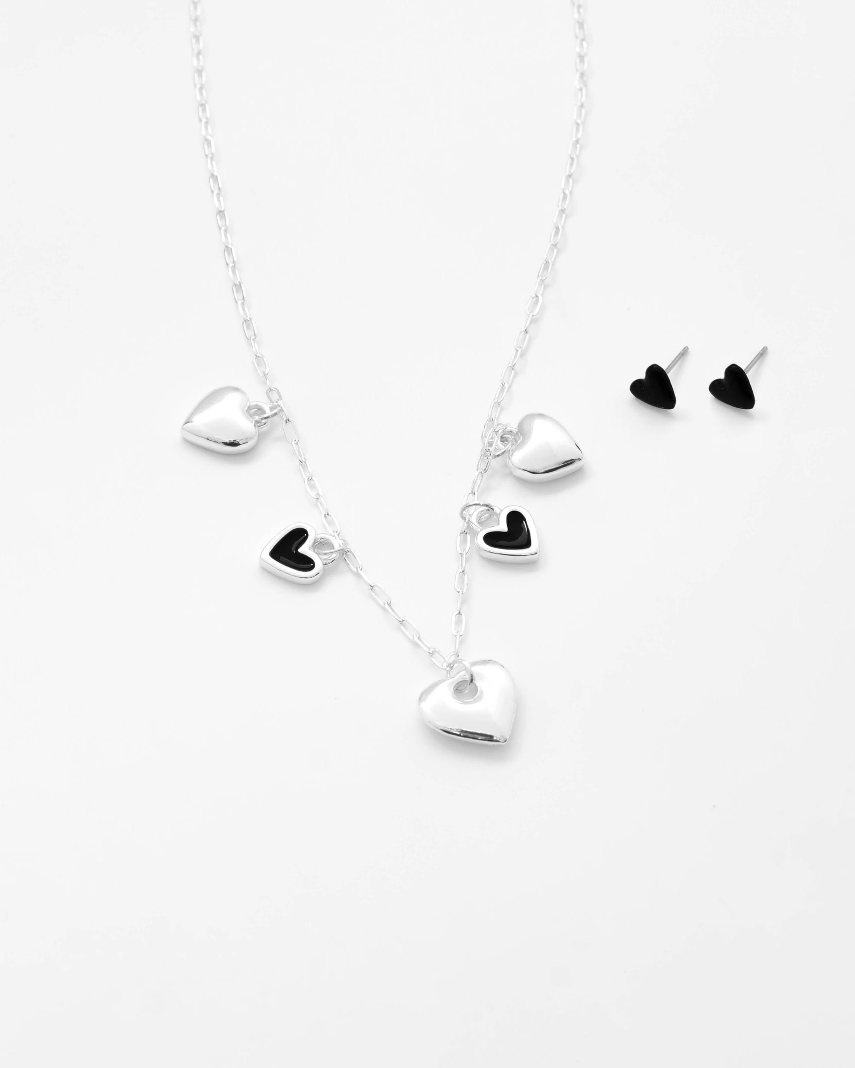 Collar Multicharms + Aretes Corazón - imagen 1