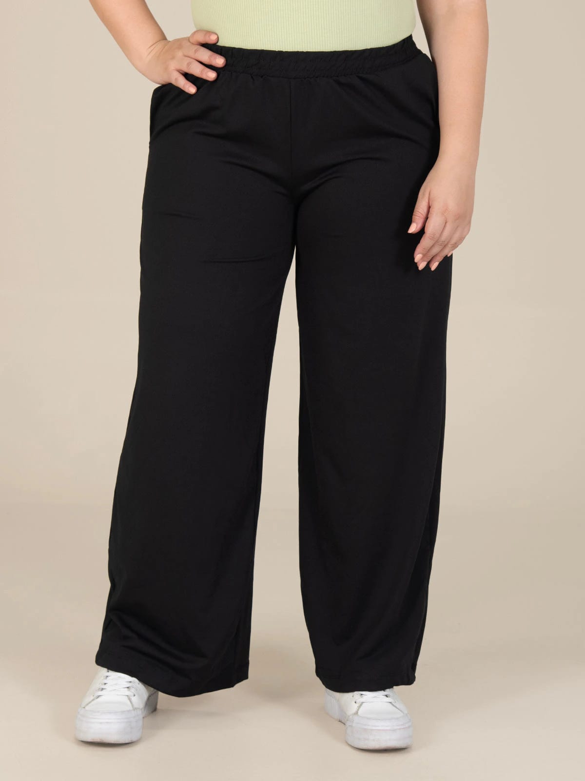 sahay pantalon ibiza negro talla plus - imagen 1