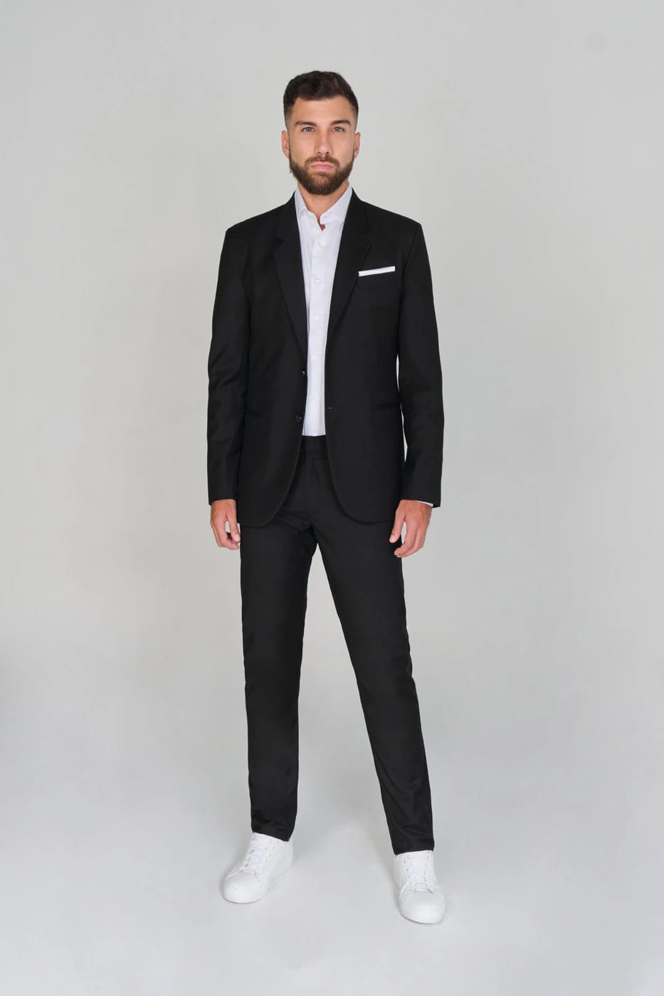 Traje Slim Fit Paño Negro - imagen 2