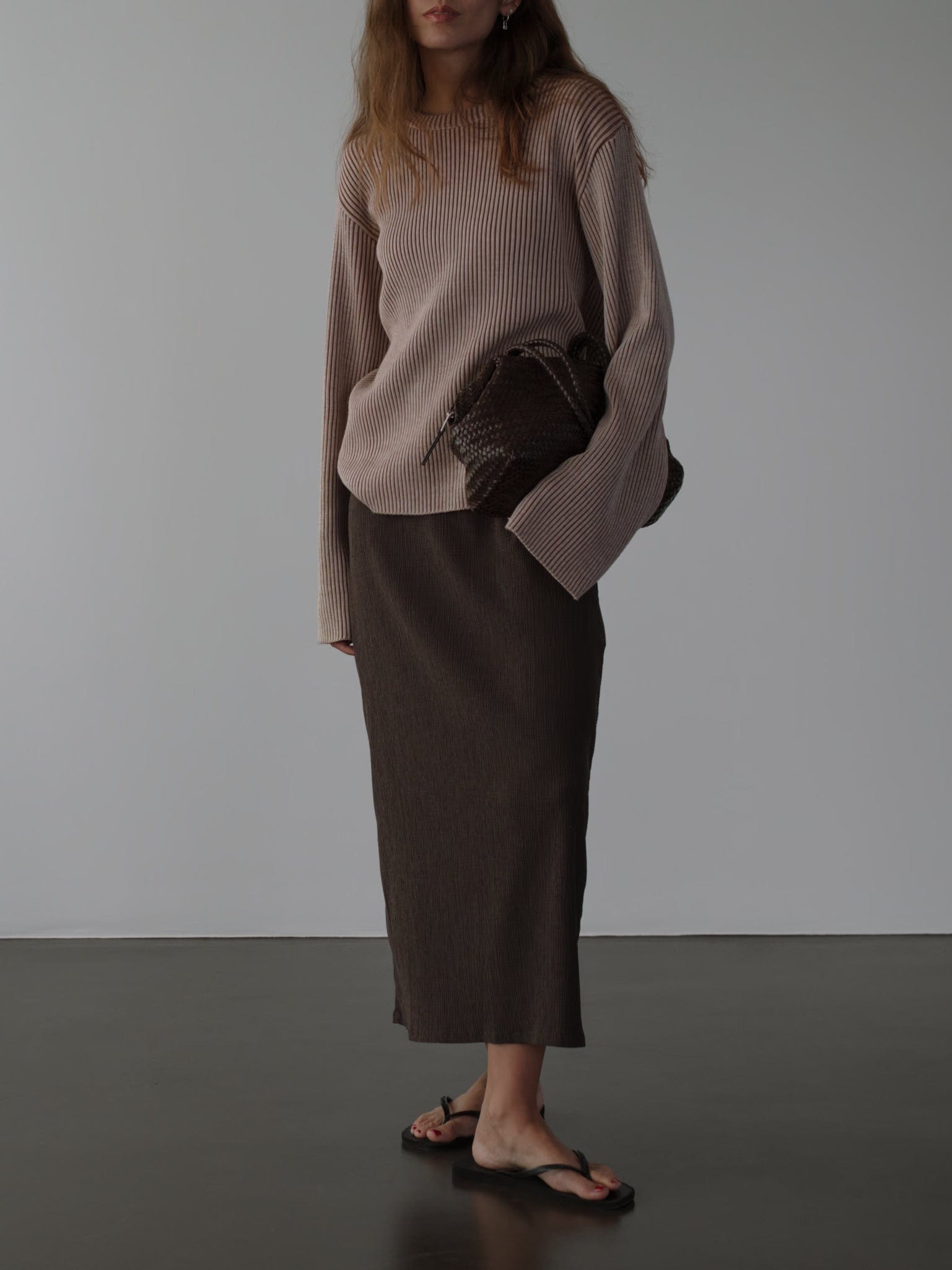 LONG TANK DRESS - BROWN - imagen 7