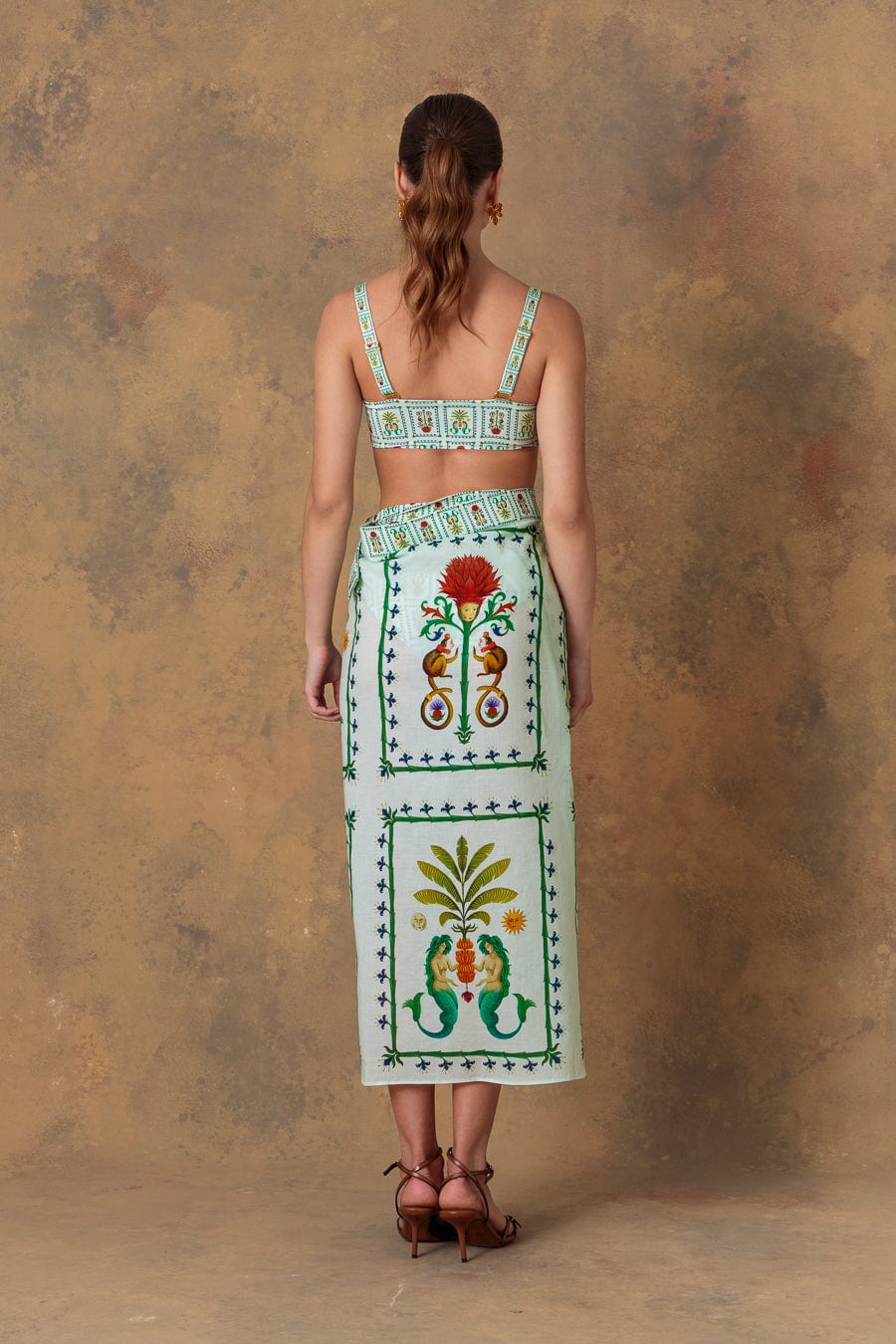 Women's pareo cotton silvan light green - imagen 3