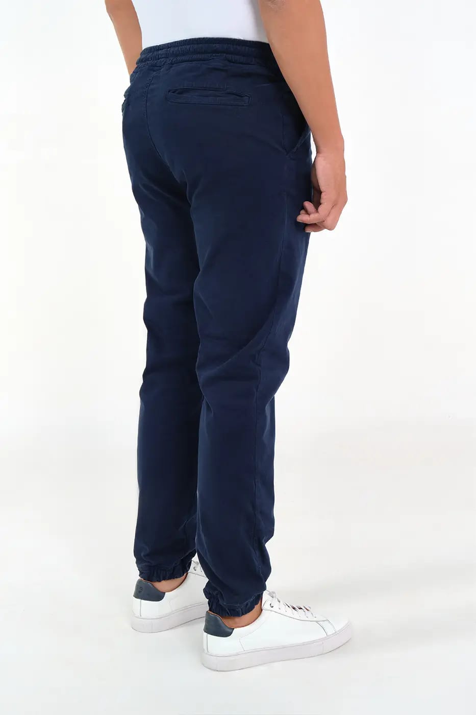 Pantalón Jogger Slim Fit Mezcla Algodón Azul Oscuro - imagen 3