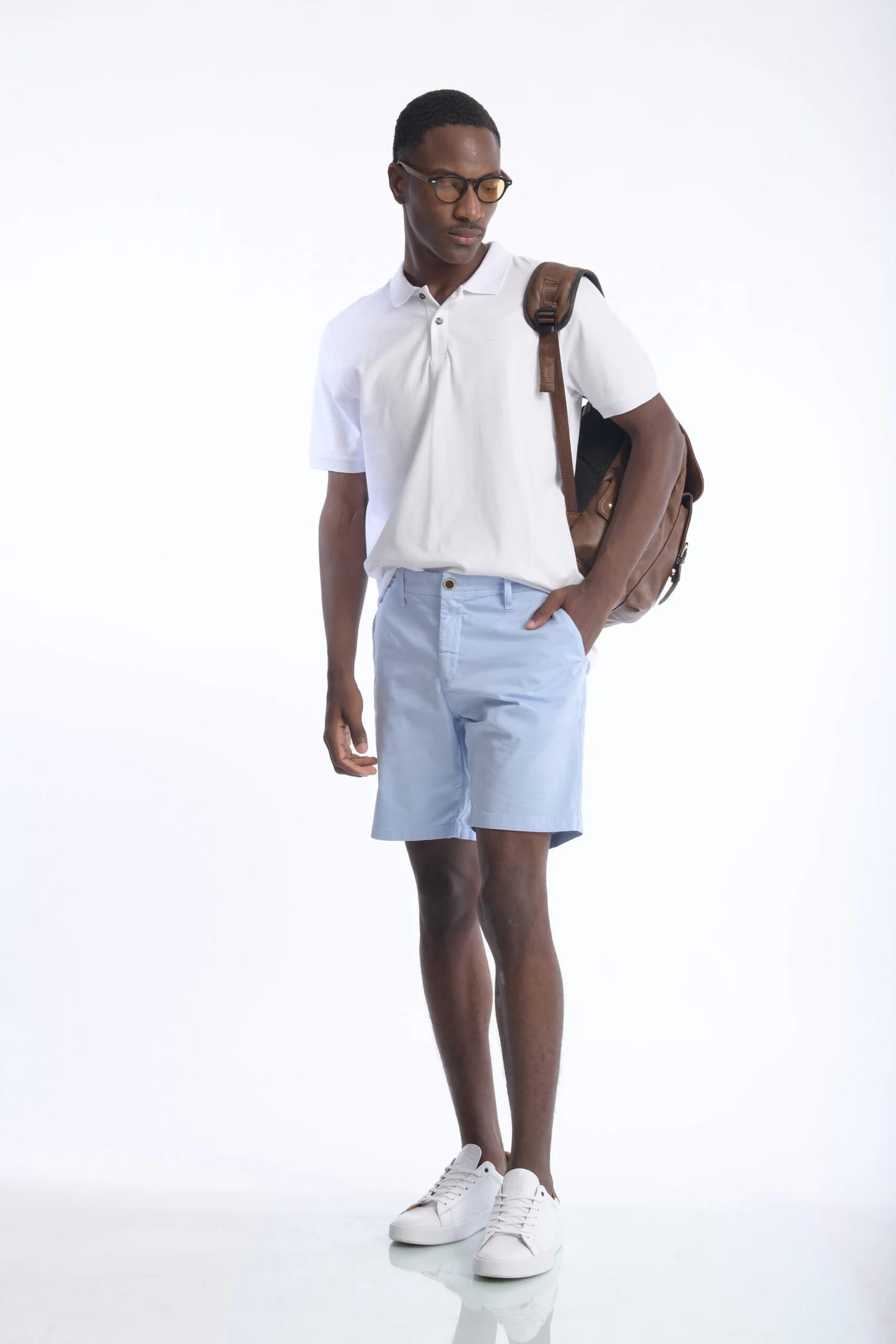 Bermuda Chino Dril Azul Marino - imagen 9