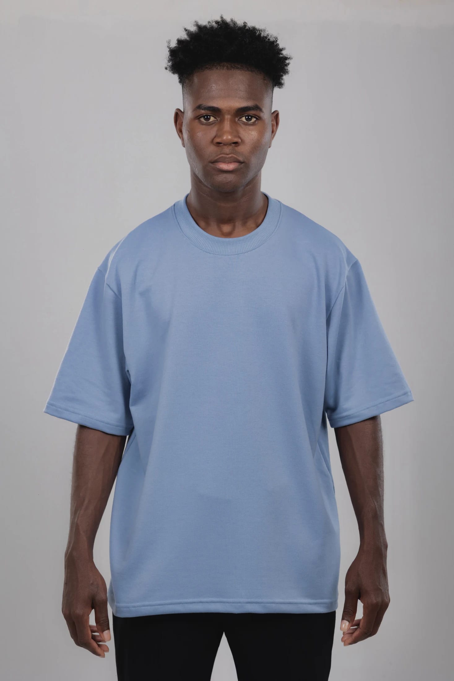 CAMISETA OVERSIZE 14082 GRIS AZULADO BASICA SVG - imagen 2