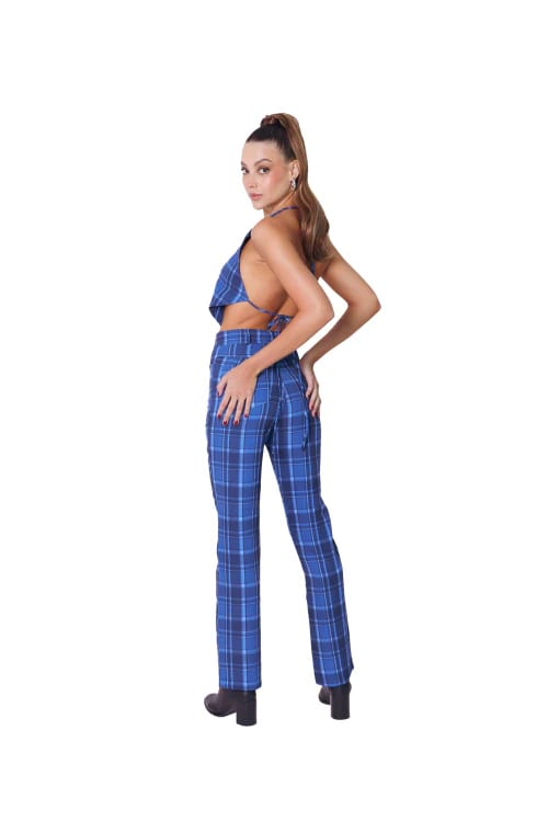 Howdy Top In Blue Tartan - imagen 8