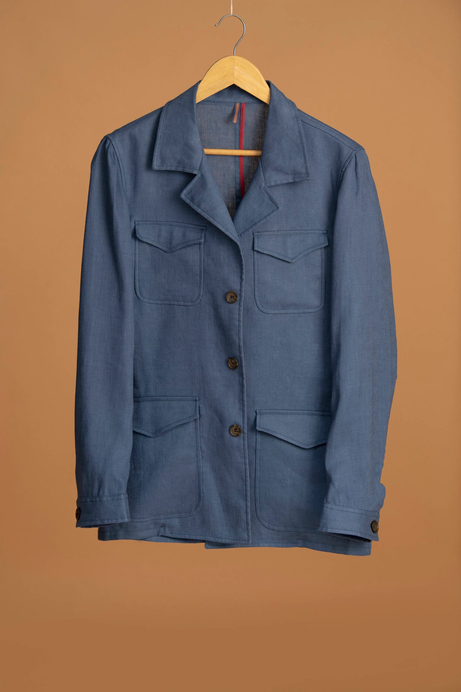 Chaqueta Safari Lino Azul Spark - imagen 6