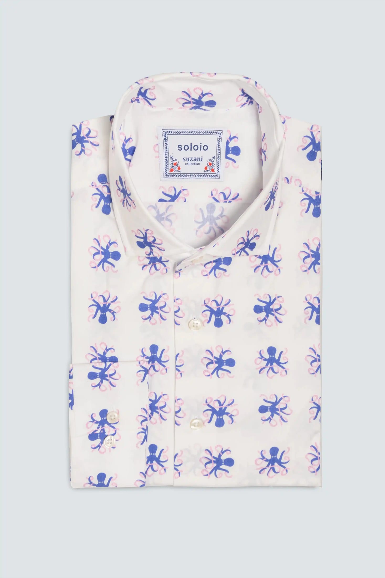 Men's cotton shirt beige grandezza - imagen 3
