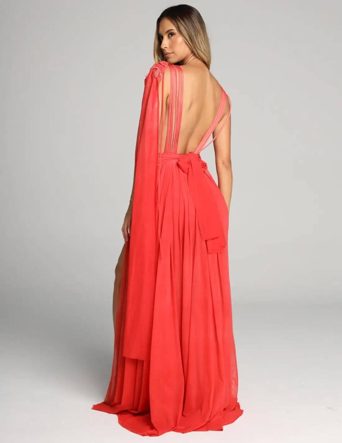 Vestido Copernico Salmon Flower - imagen 2