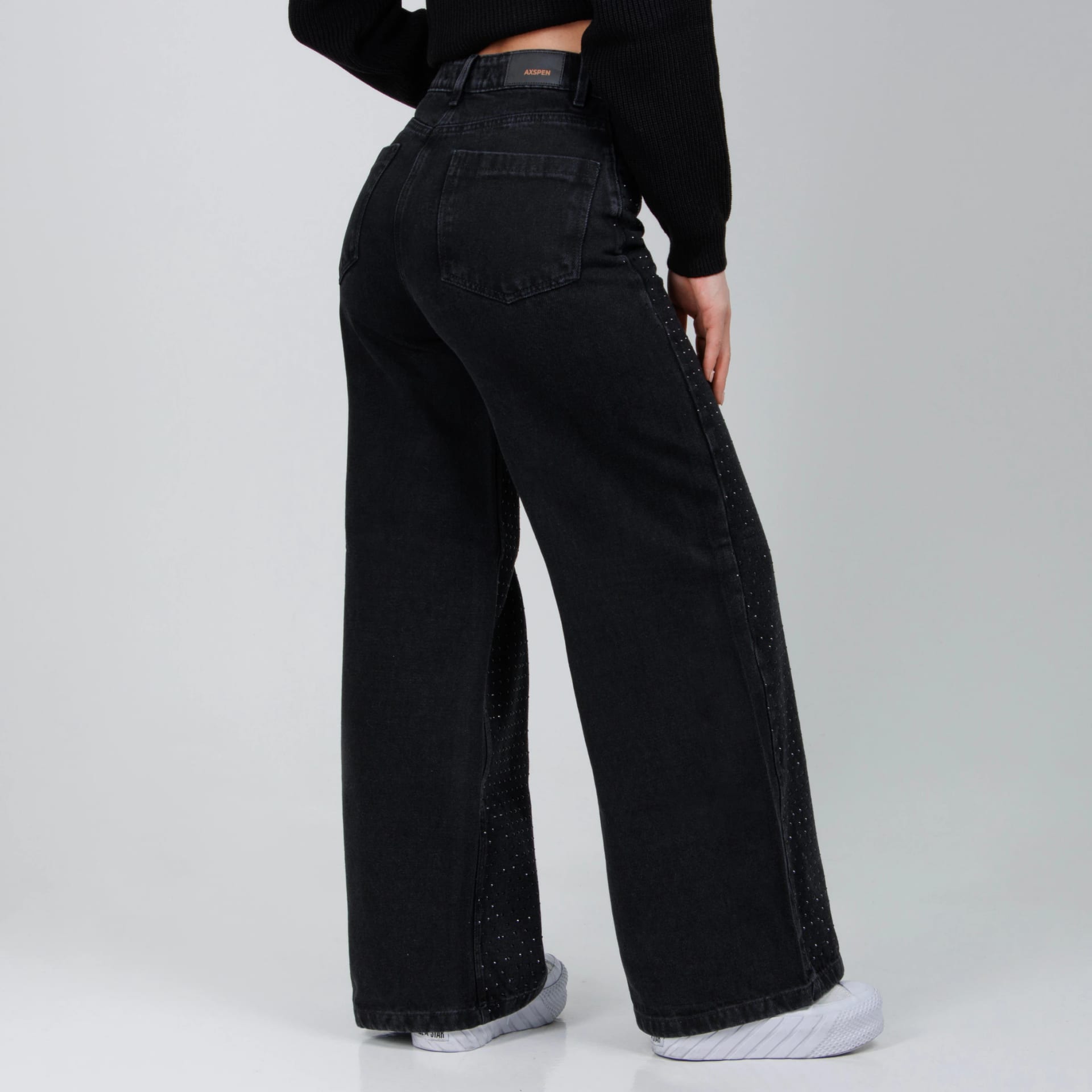 Jean Axspen Wide Leg Ax-2839 Gris Oscuro - imagen 3