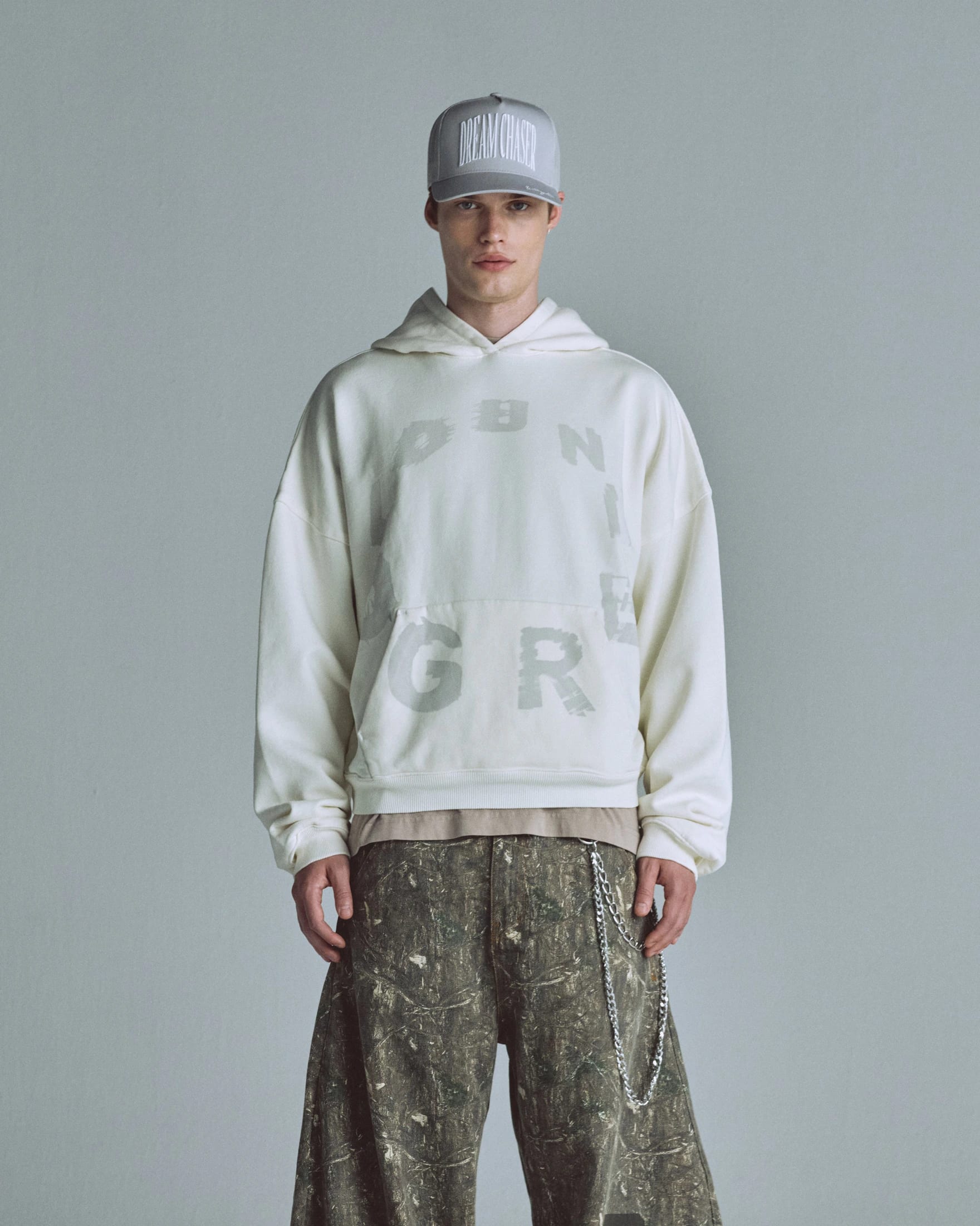 Echoes Tremor Boxy Fit Hoodie White - imagen 2