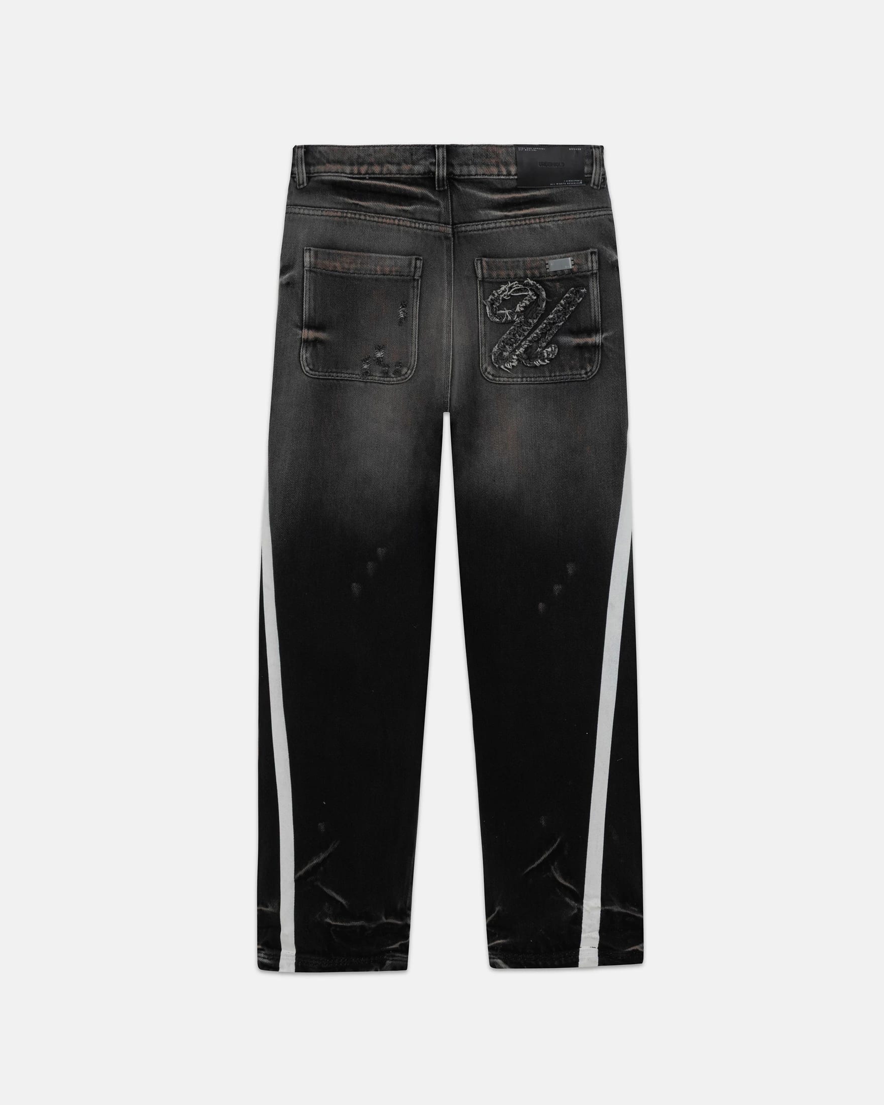 Holy State Stripe Wide Jeans Ash Black - imagen 3