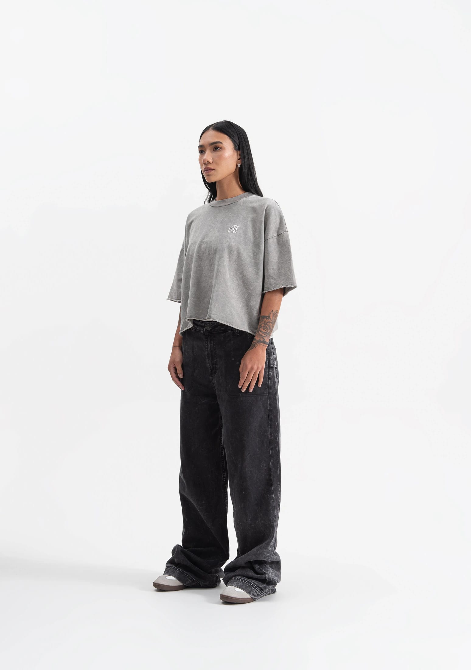 Knockout grey crop top - imagen 5