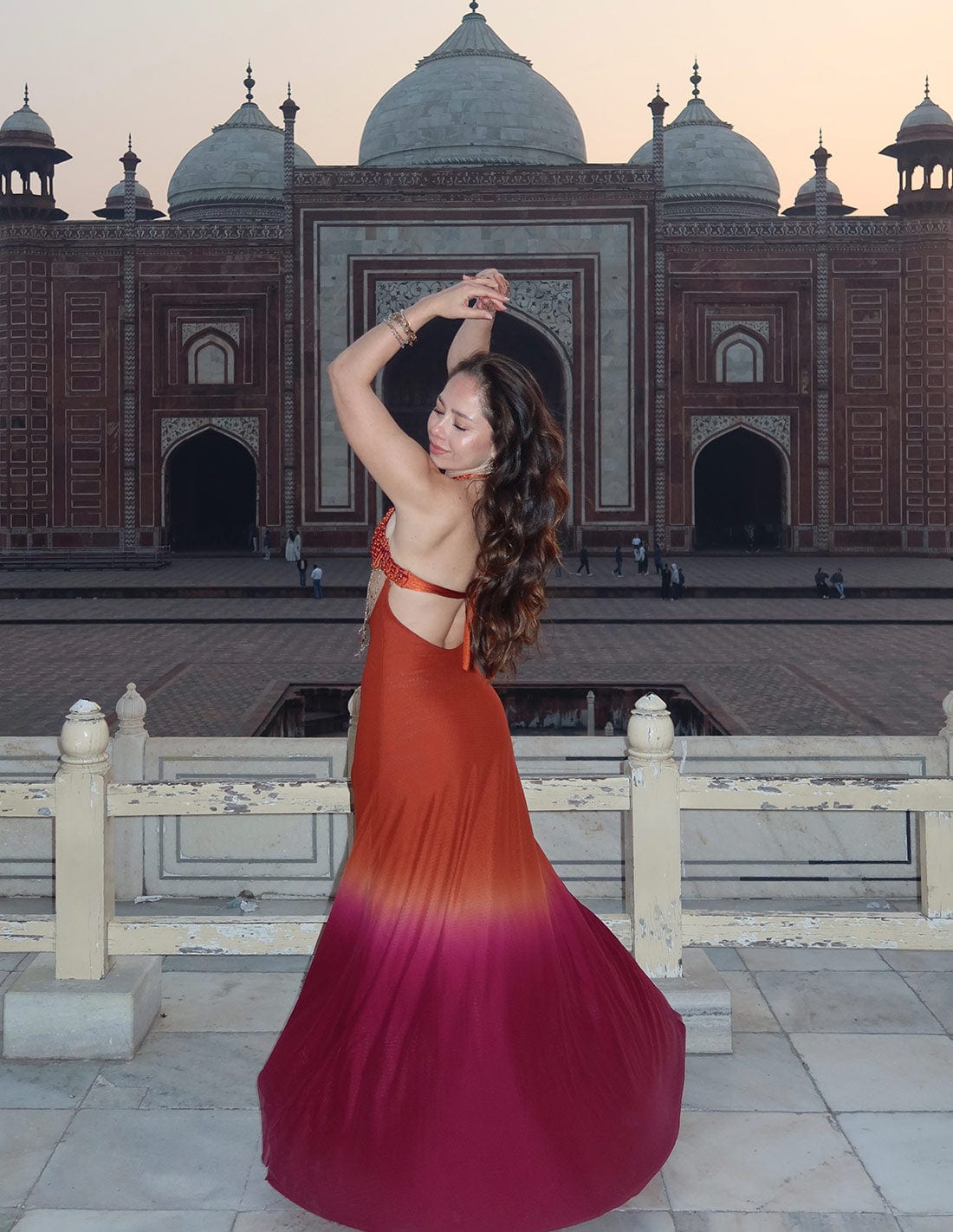 Falda Sairi Burgundy + Ochre - imagen 5