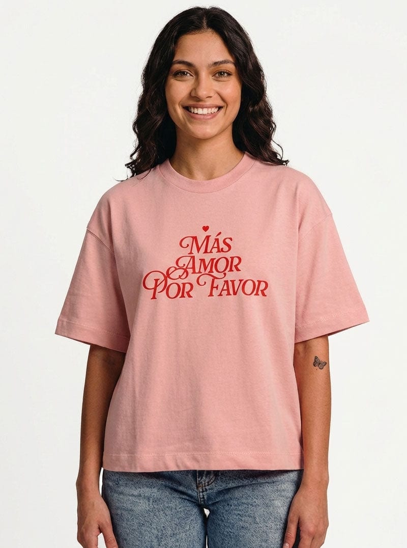 CAMISETA MAS AMOR ROSADA - imagen 2