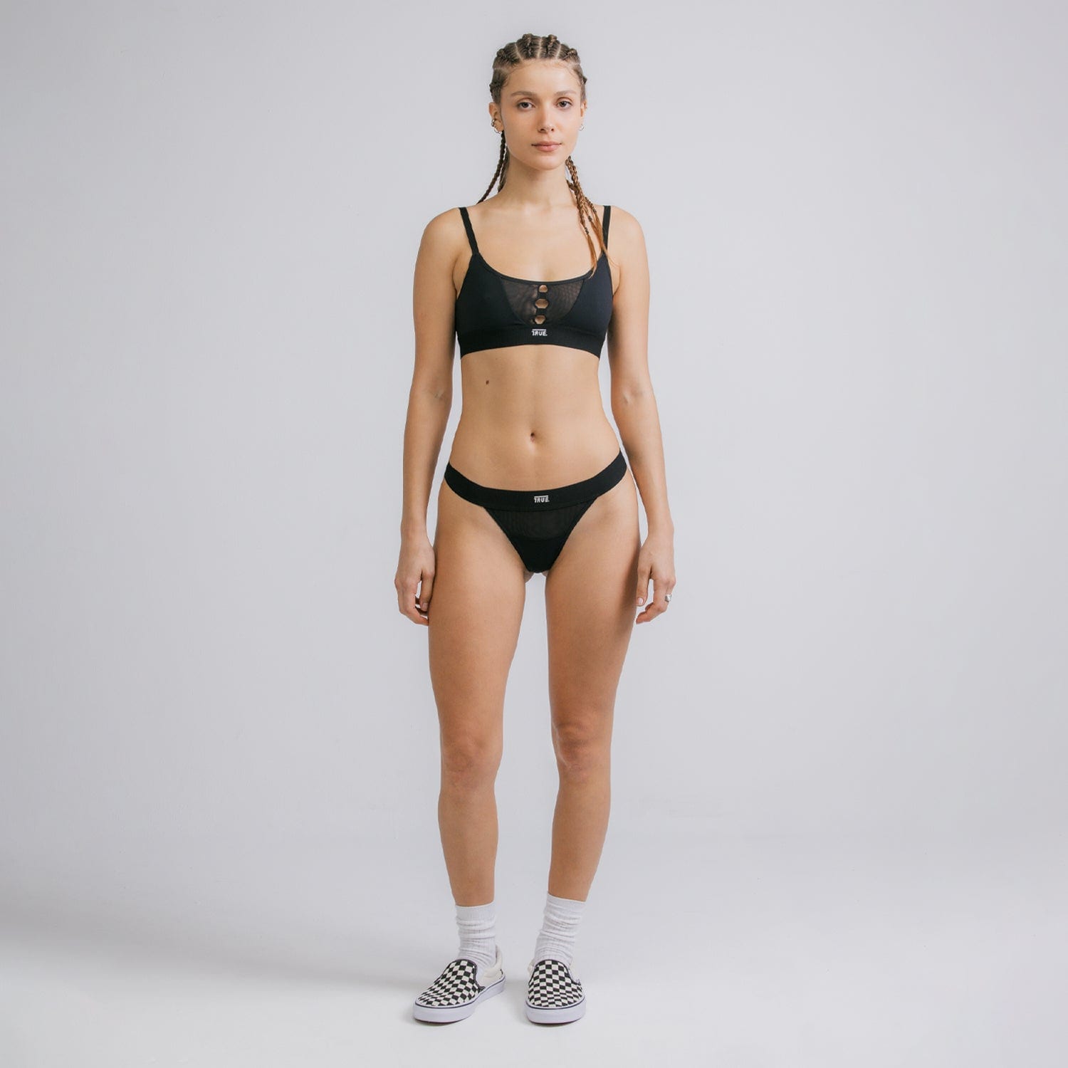 Mesh Cut-Out Bottom - Black - imagen 4