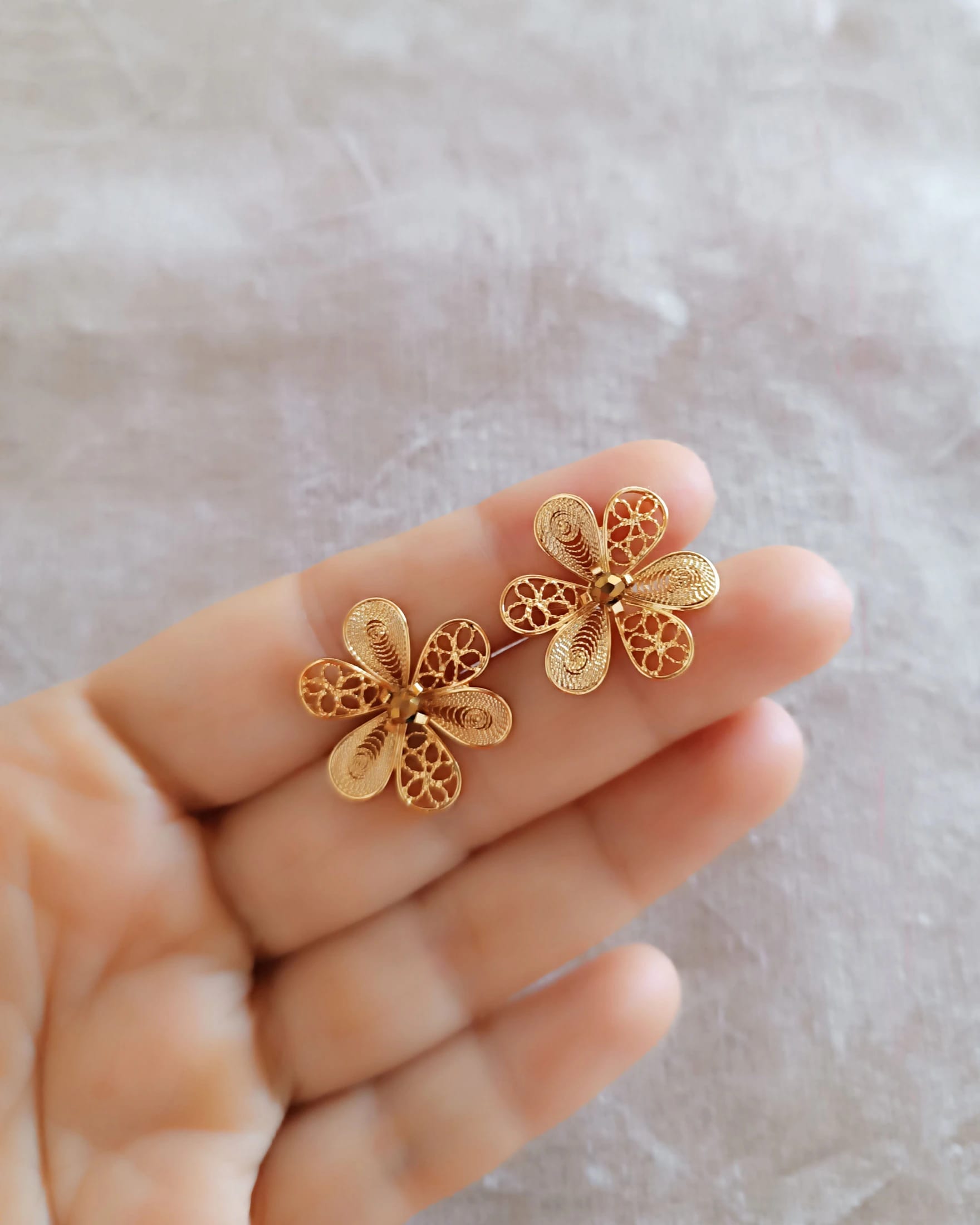Aretes filigrana doble función; Elia - imagen 5