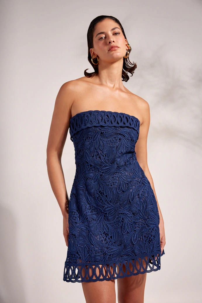ANIKA MINI DRESS NAVY BLUE - imagen 3