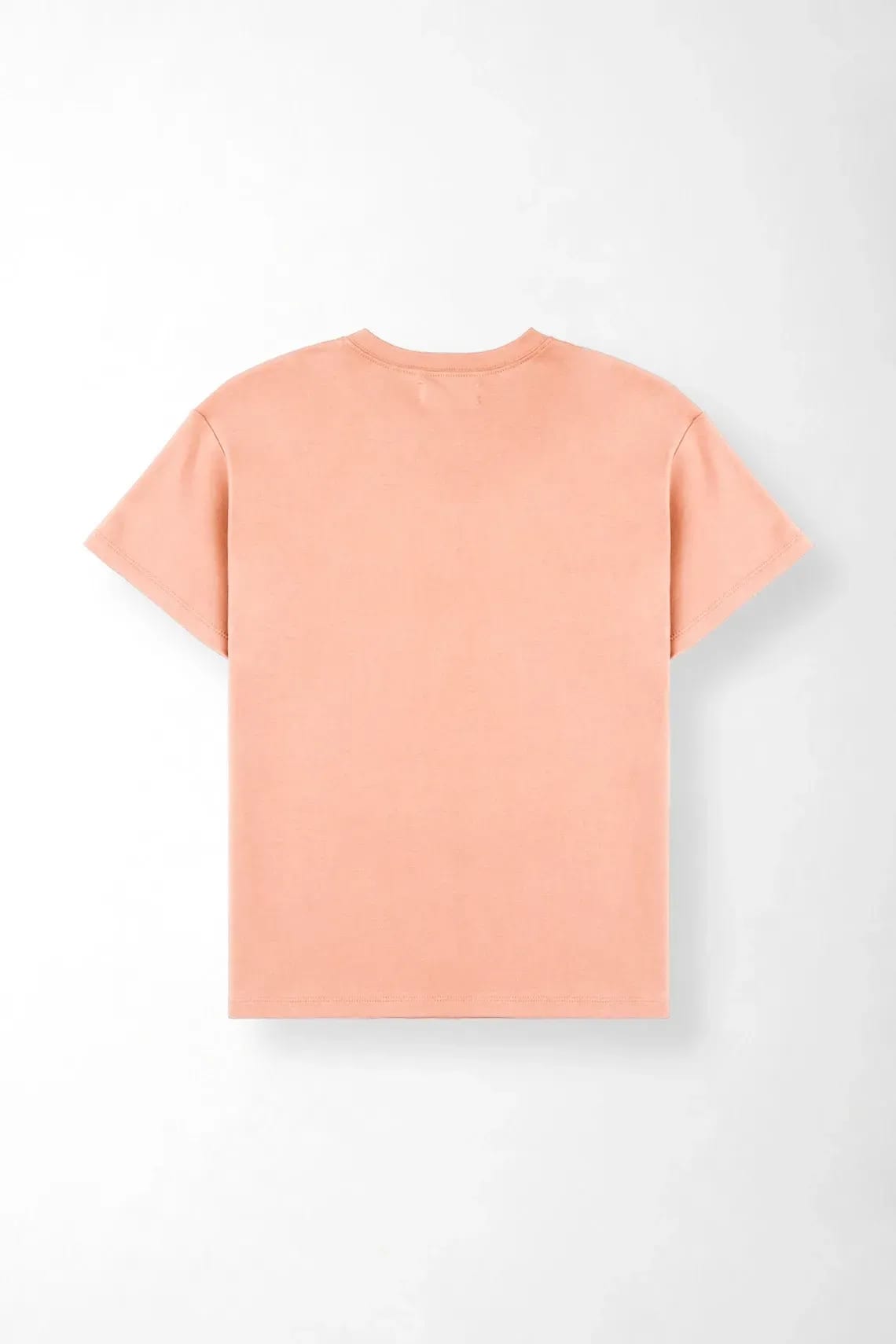 Camiseta relaxed fit manga corta en terracota para mujer - imagen 6