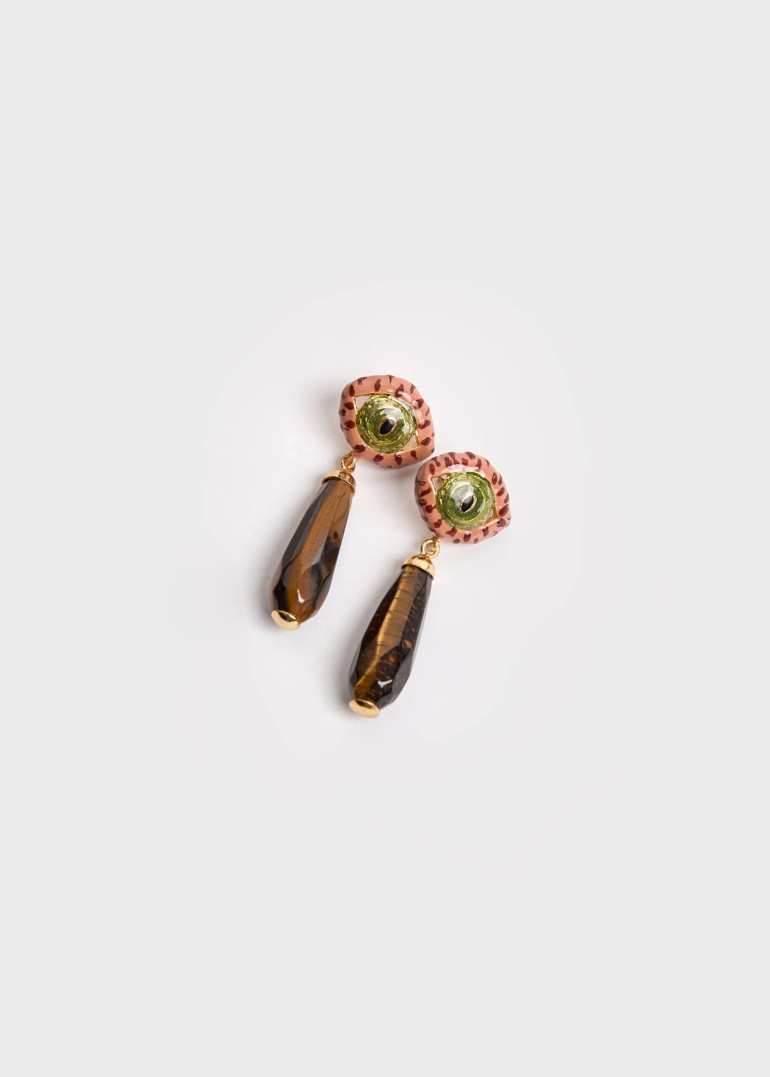 CAT DROP TERRACOTTA EARRINGS - imagen 2