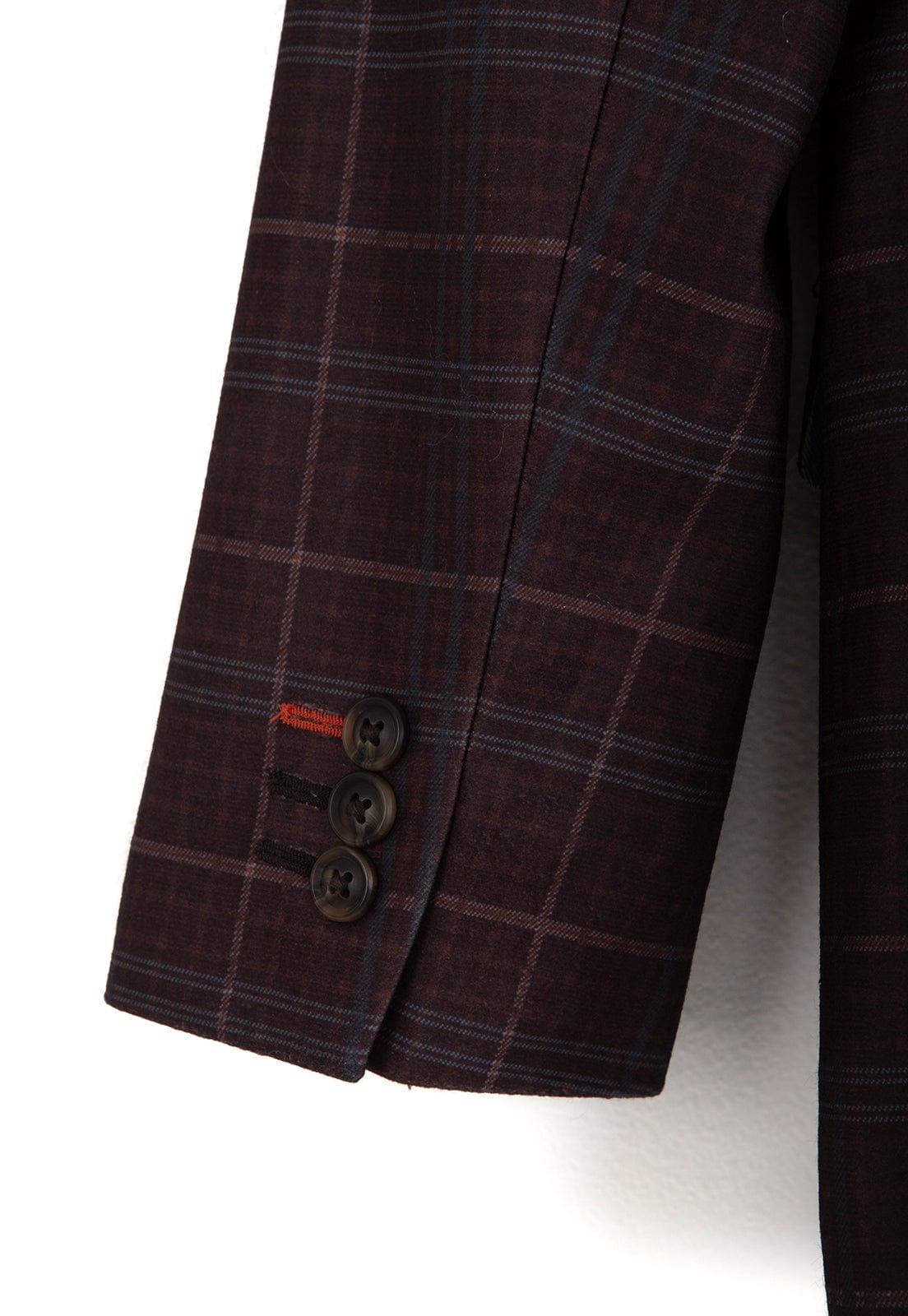 Blazer estampado café a cuadros - imagen 3
