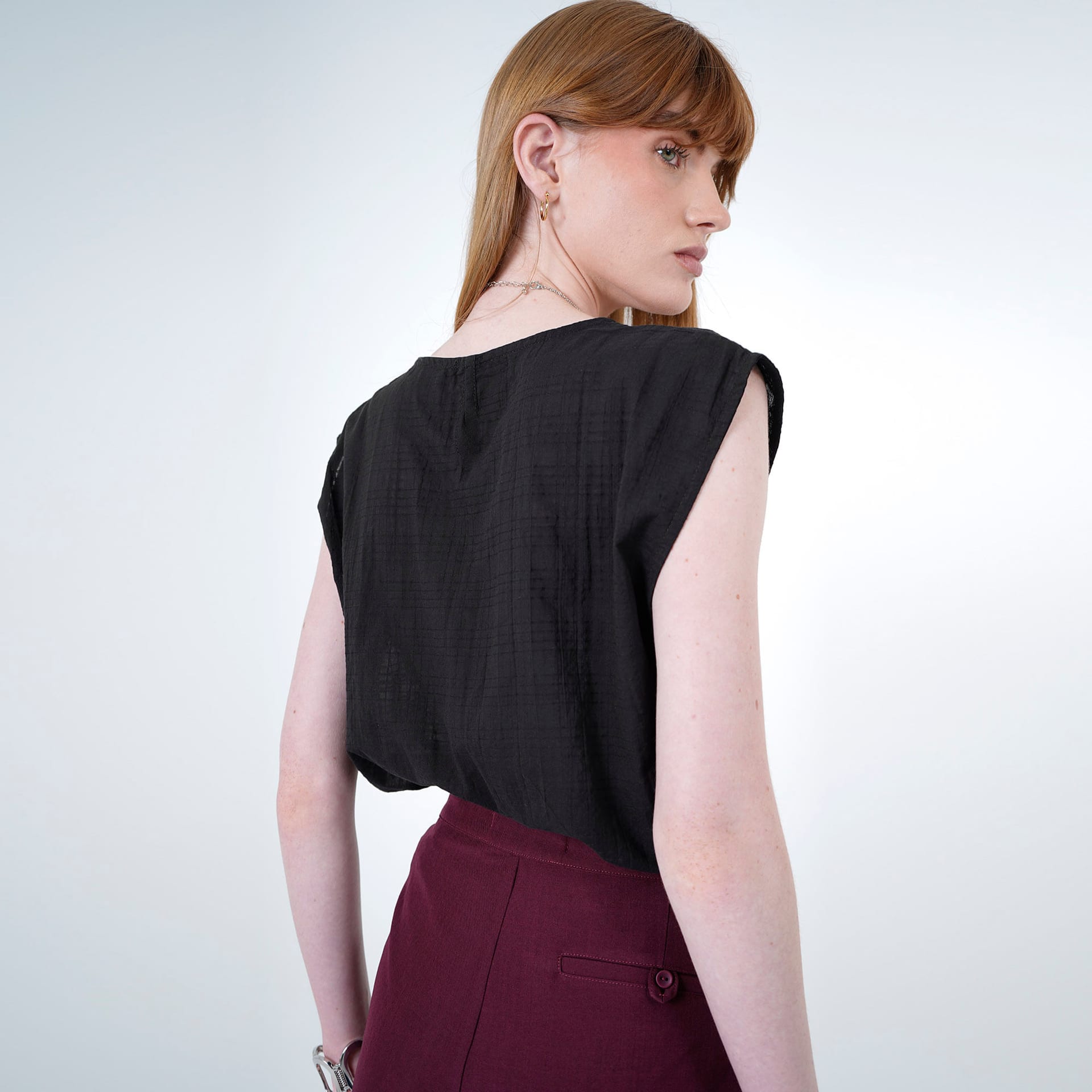 Blusa Cuello Redondo Manga Sisa - imagen 3