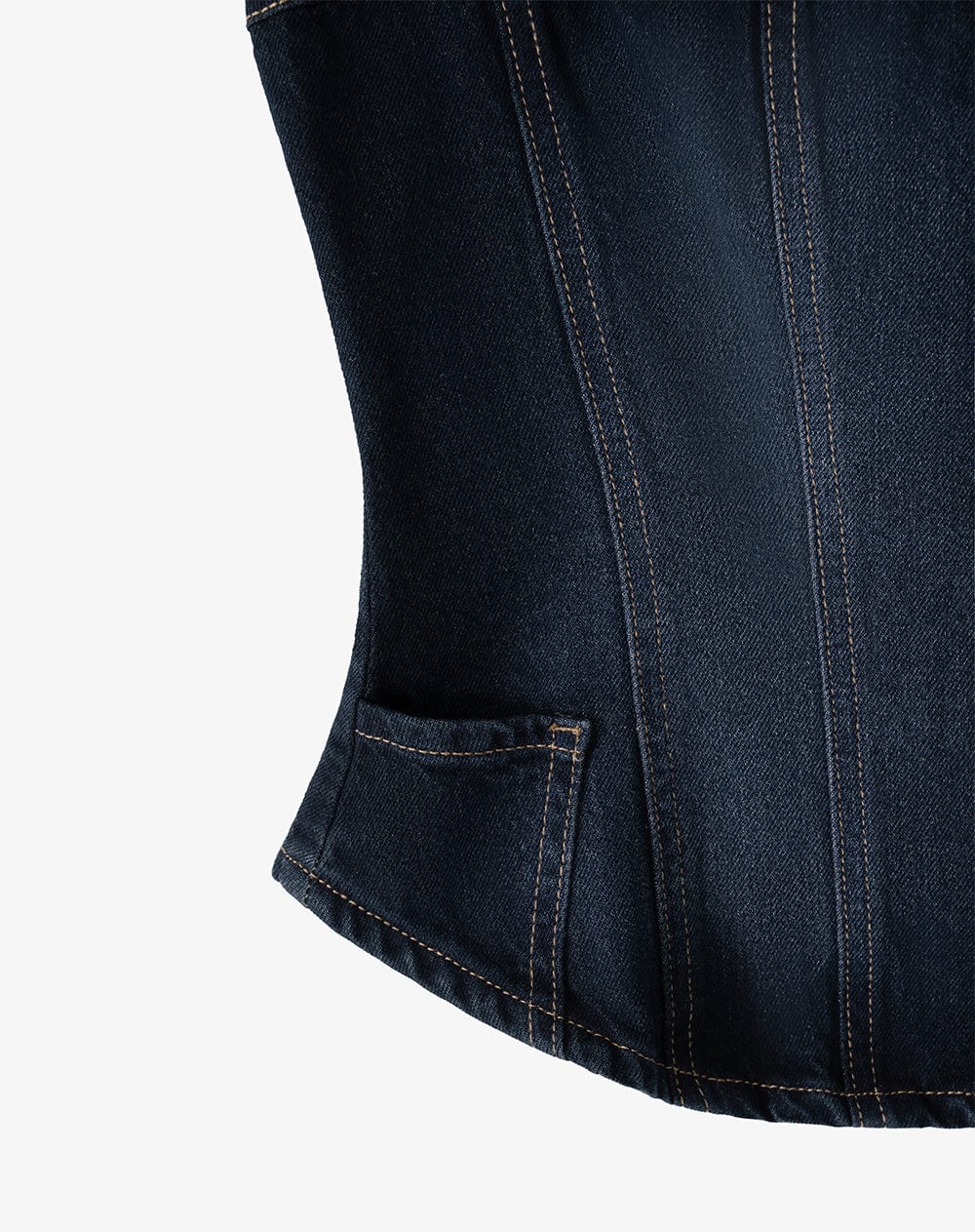 Top strapless denim índigo oscuro mujer GEF | MORAT - imagen 9