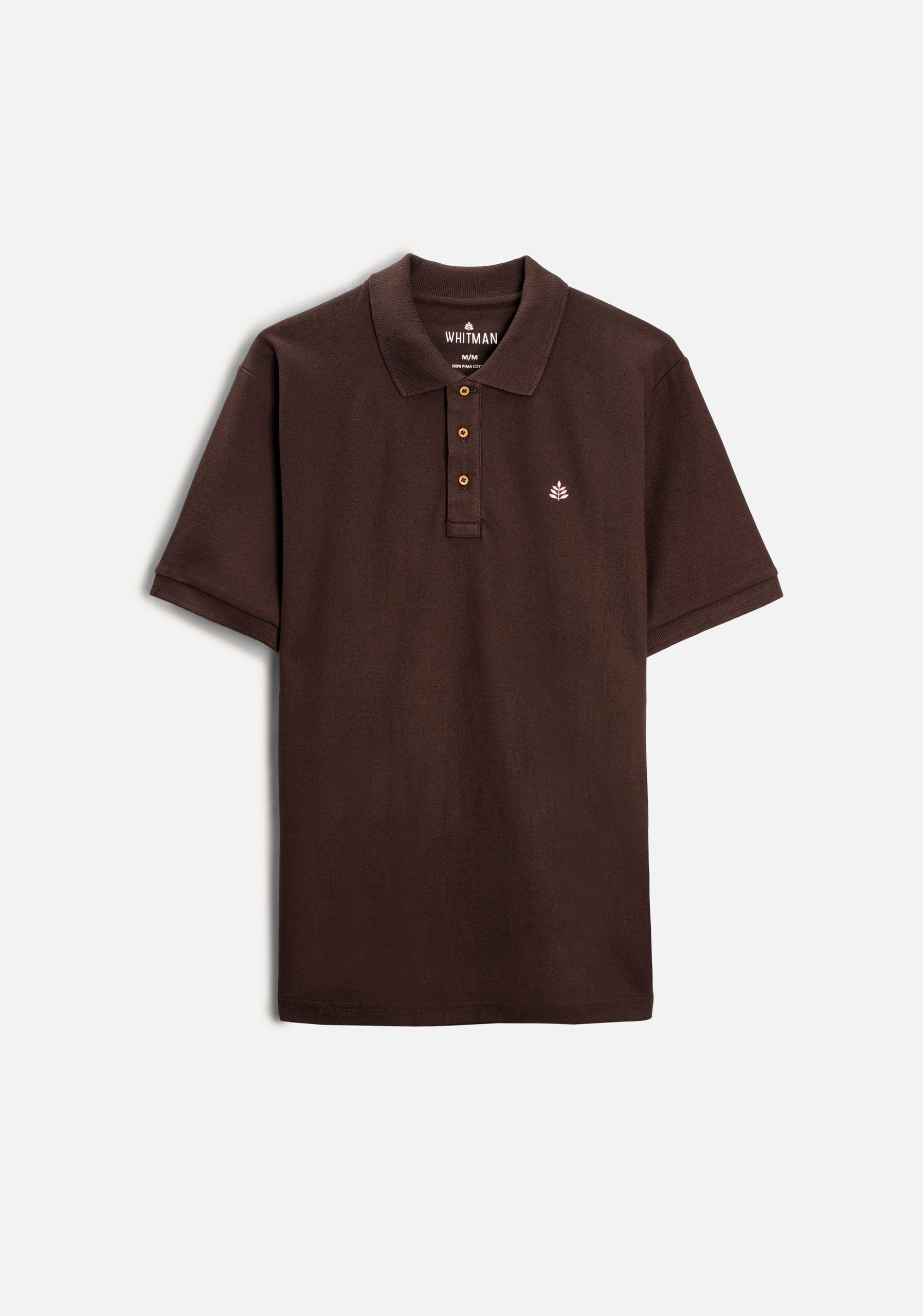 Camiseta Polo H Unicolor L-Ros Café Osc - imagen 1