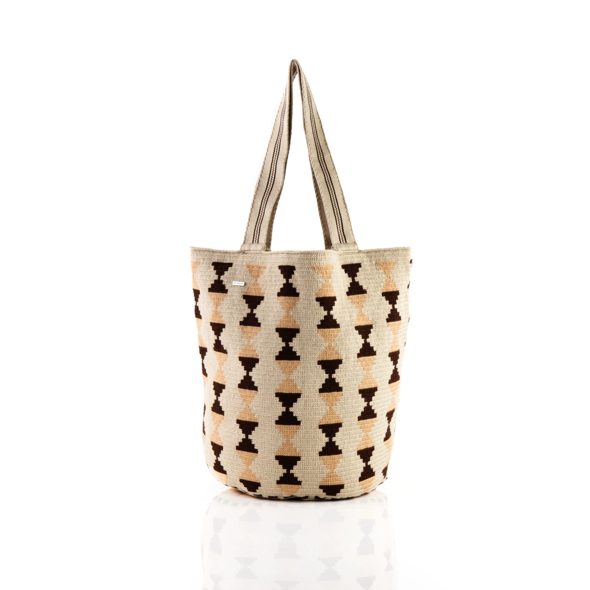 Maxi Bolso Wayuu Arena/Marrón - imagen 2