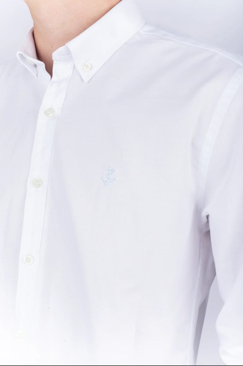 Camisa Oxford Blanca A Azul R - imagen 2