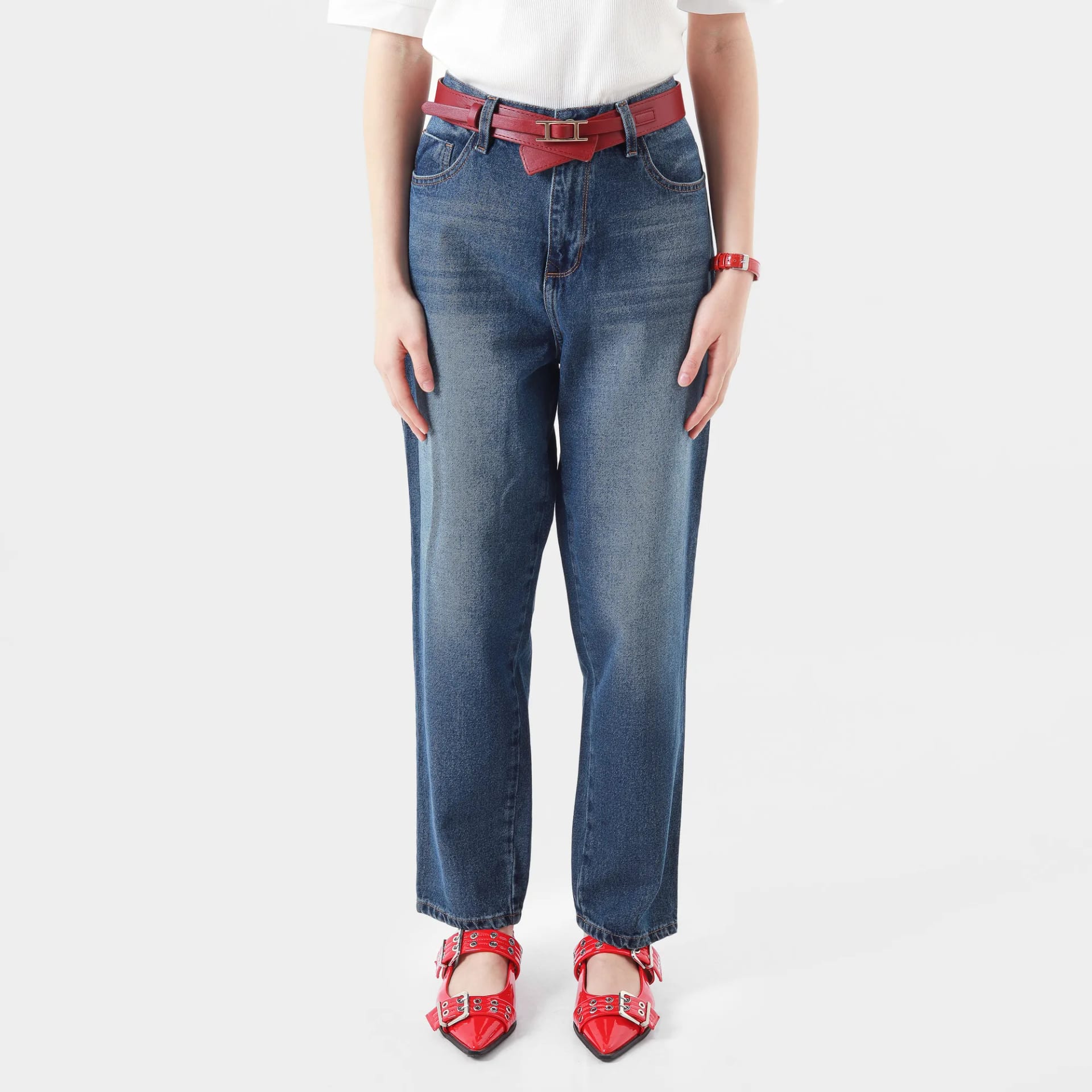 Jean Tiro Alto Bota Skinny Crop - imagen 1