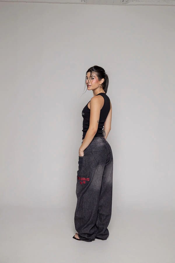 Baggy Remainder Dama Stone-Negro - imagen 4