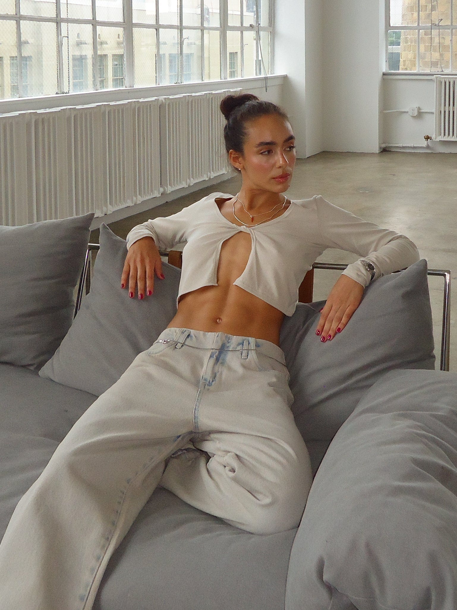 NEW WAISTLESS JEAN - DIRTY PINK - imagen 6
