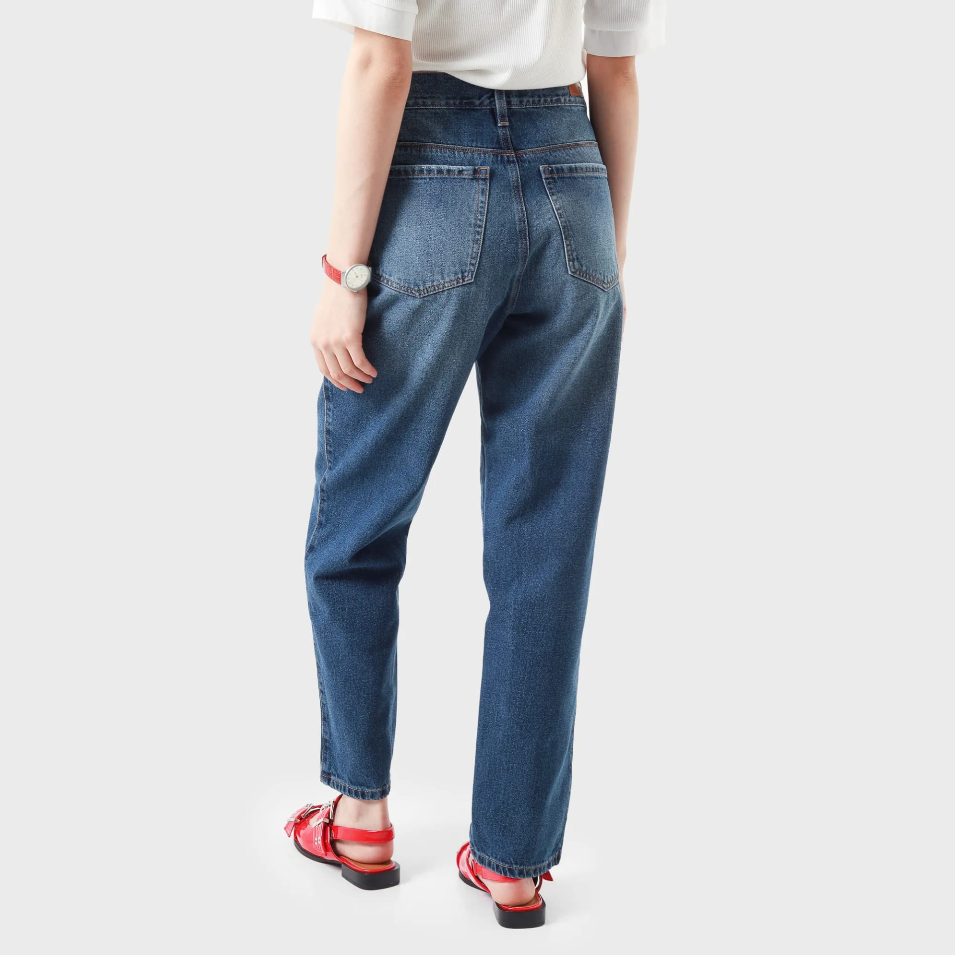 Jean Tiro Alto Bota Skinny Crop - imagen 3
