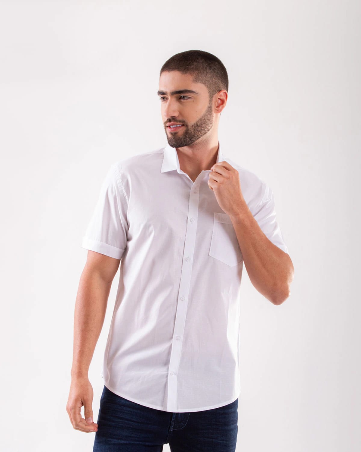 Camisa blanca manga corta para hombre - imagen 30