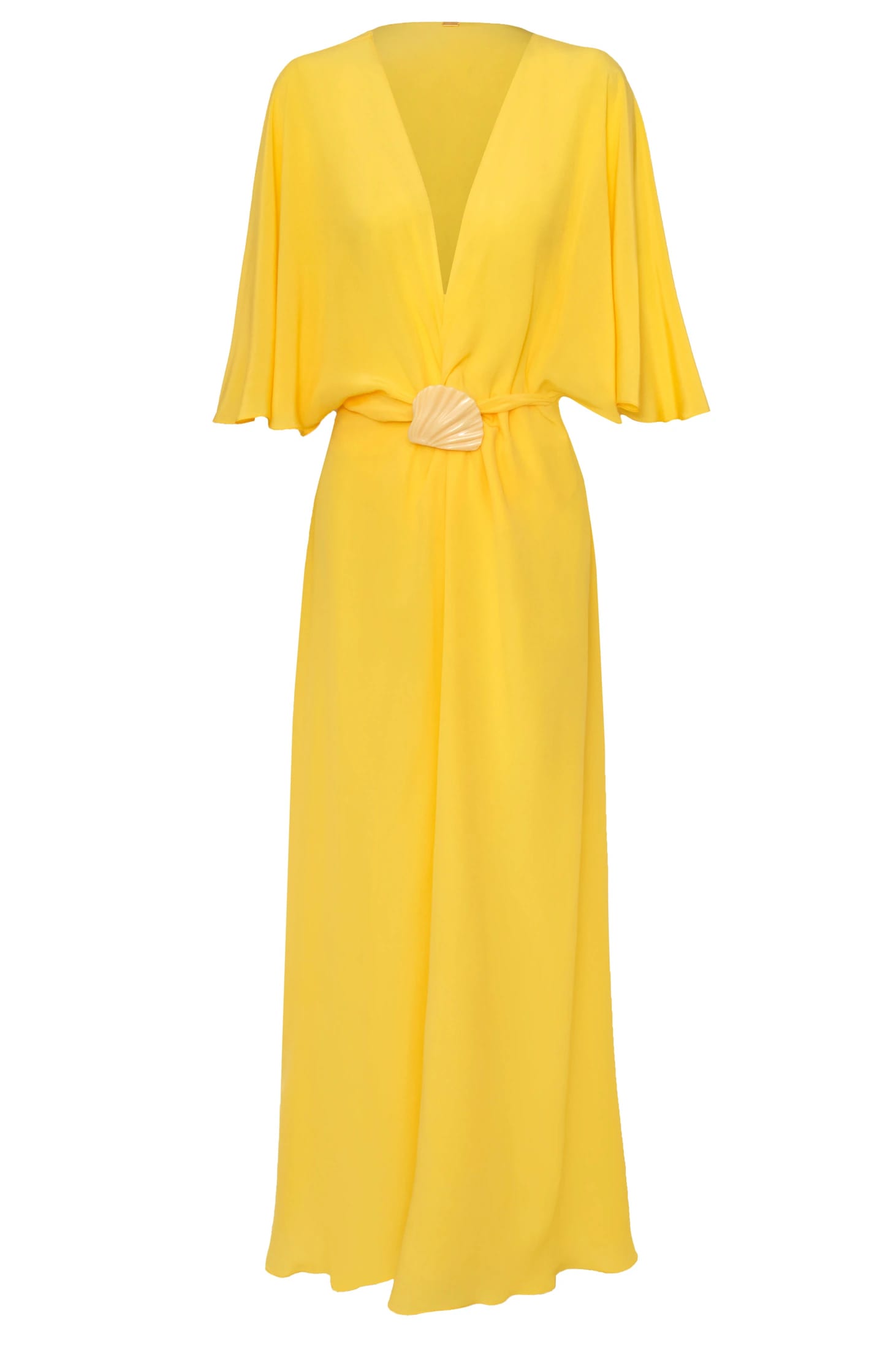 Perla del Sol Silk Midi Dress / Yellow - imagen 2