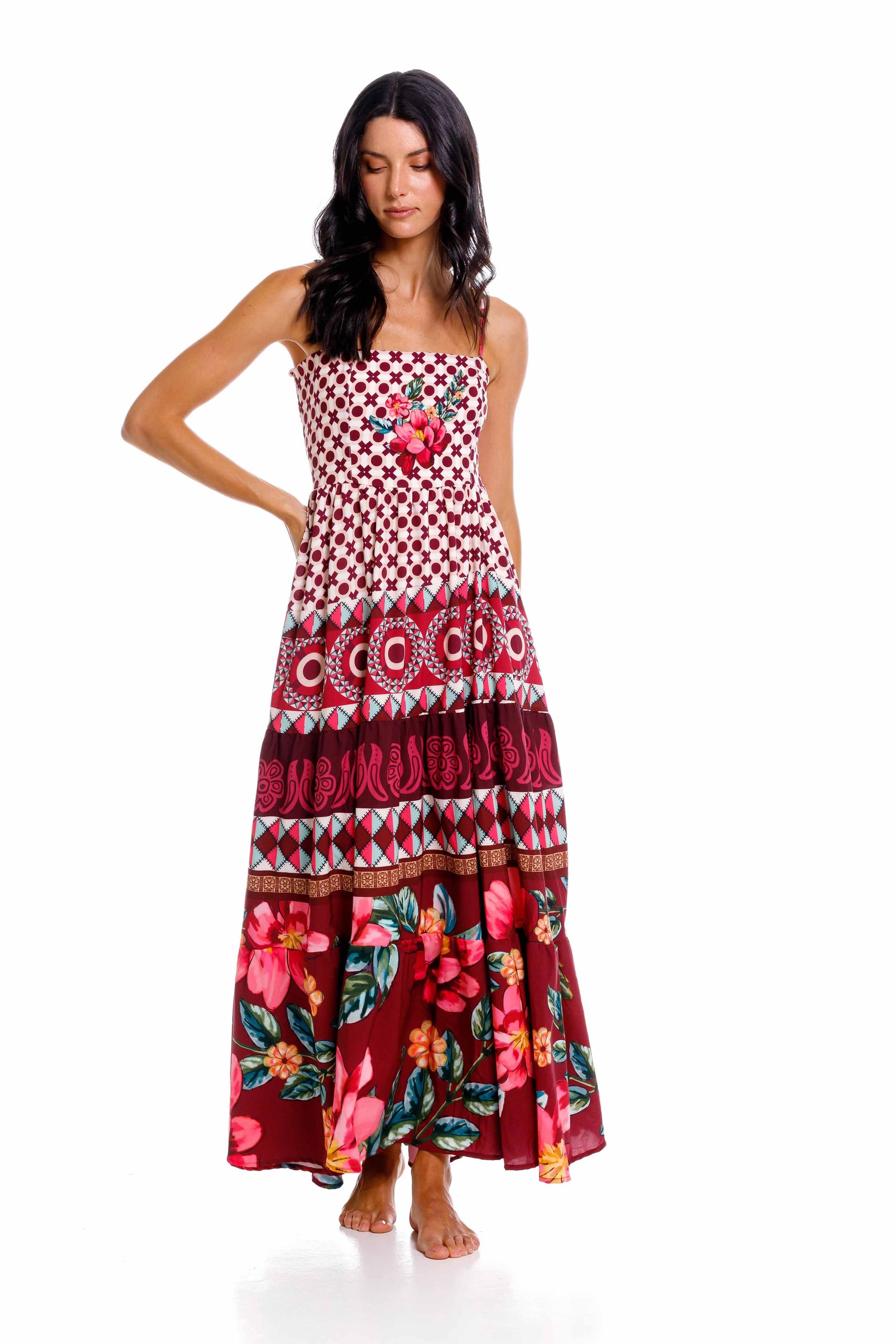 Vestido Largo Jardinero Kenia Patch - imagen 1