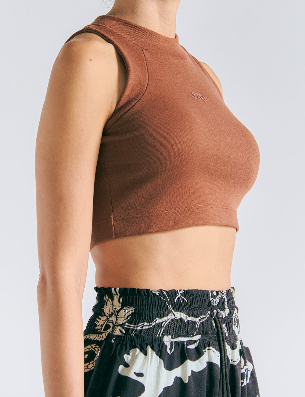 Crop Top Raglan  terracota Mujer - imagen 5