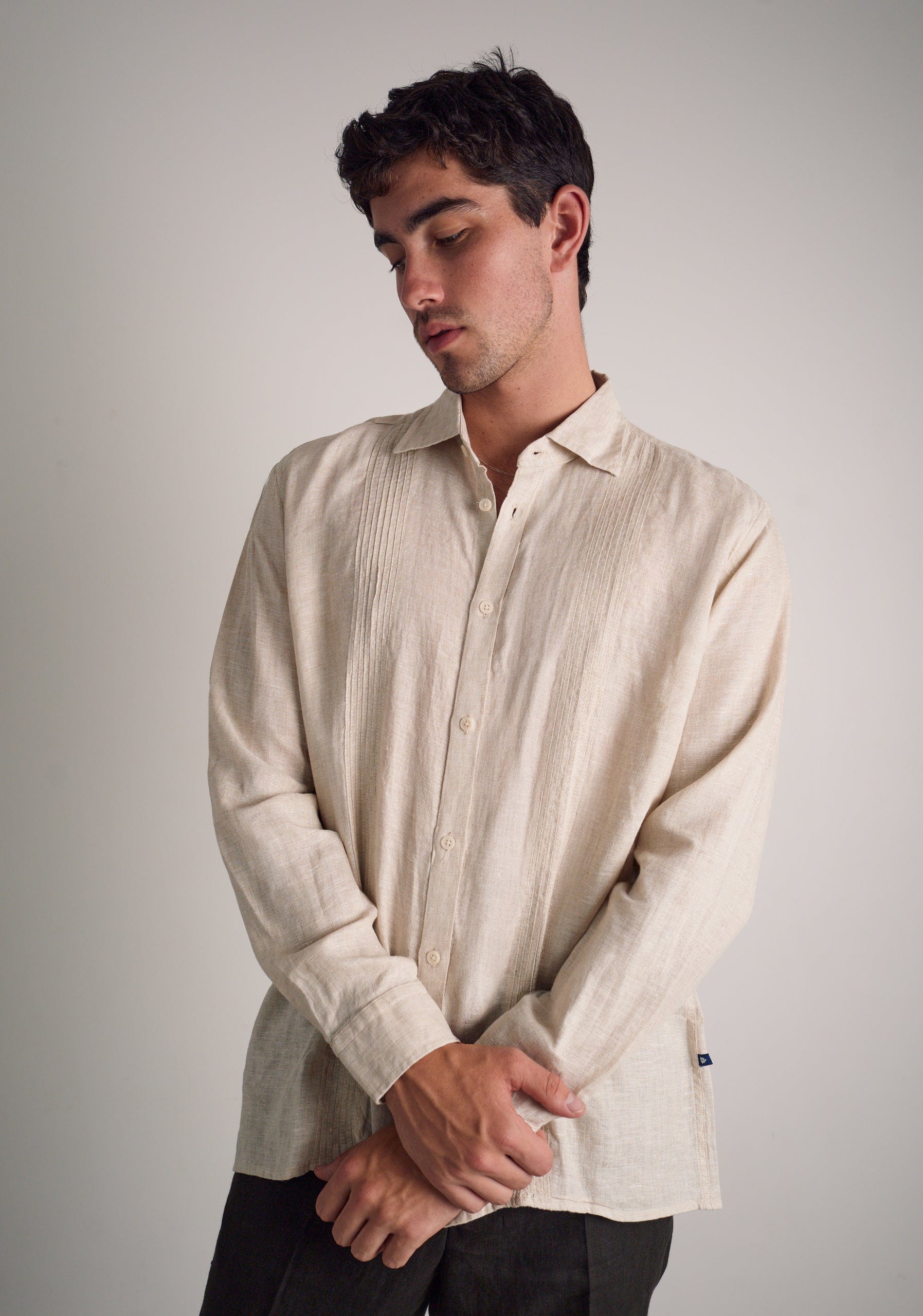 Camisa H Cachao Guayabera Avena - imagen 2