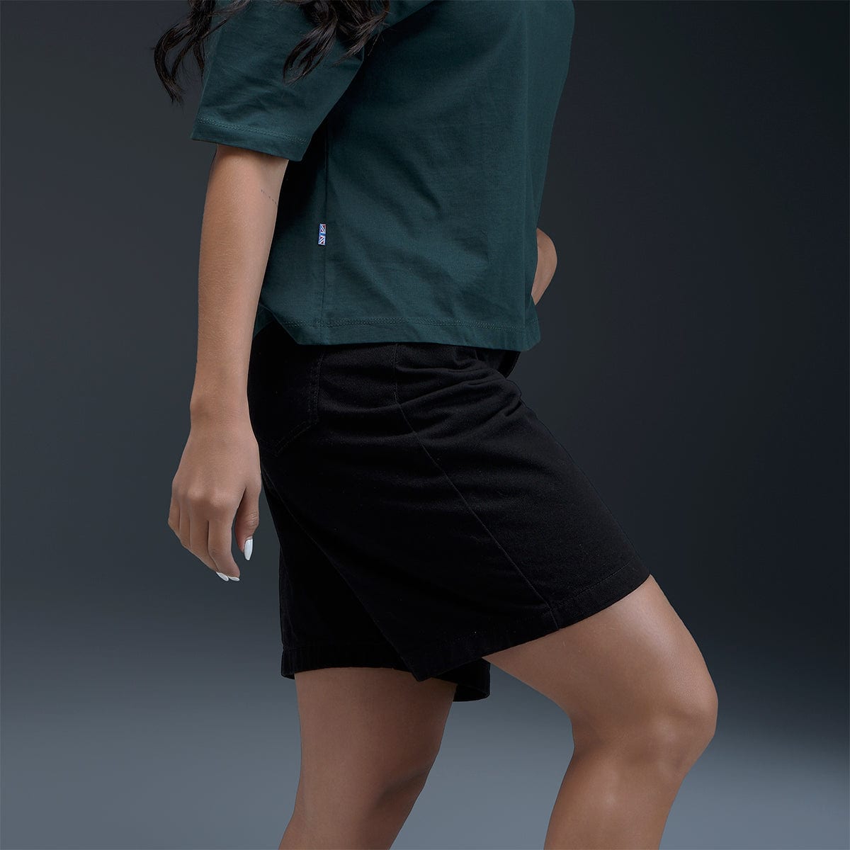 Short Negro Denim Mujer - imagen 4