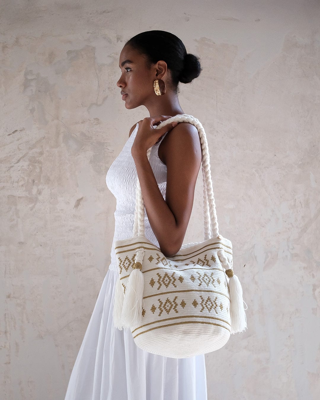 Tote bag  wayuu silver gold - imagen 5