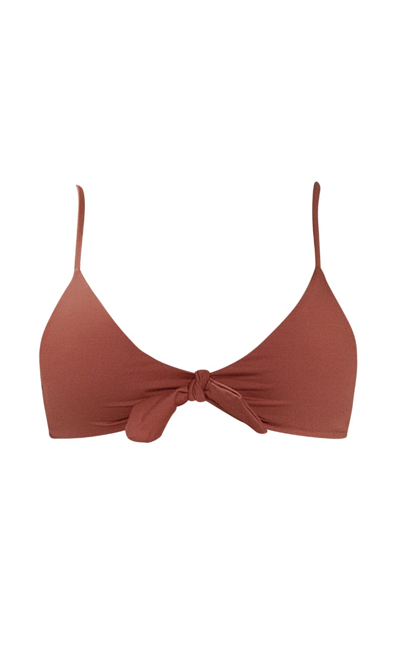 TOP BIKINI HALTER CAMEL - imagen 1