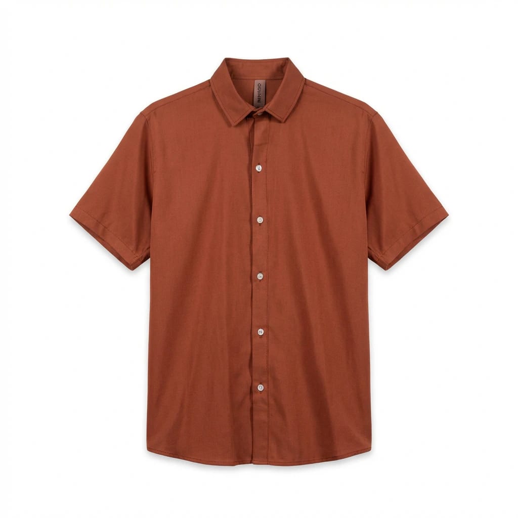 Camisa Cuello Clasico Terracota JO012 - imagen 3