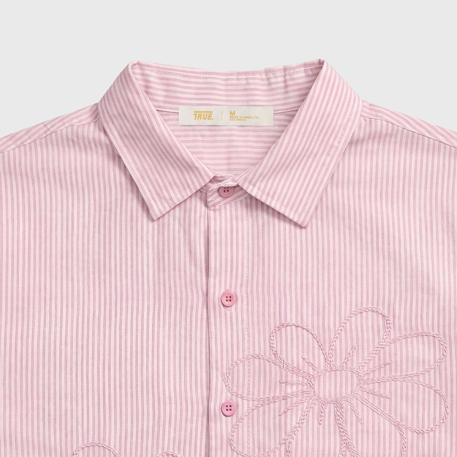 Embroidered Flower Boxy Shirt - Pink - imagen 5
