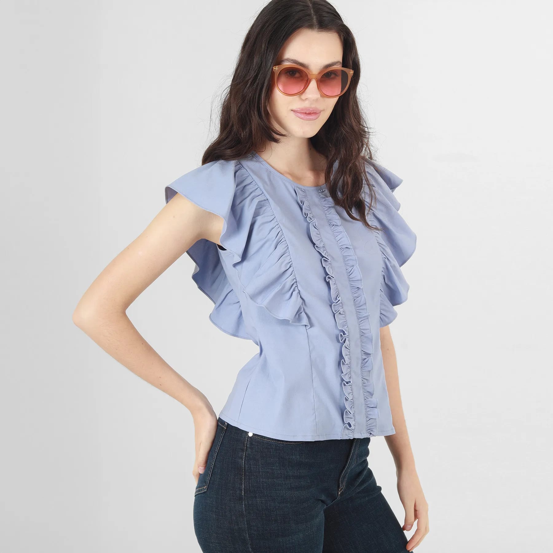 Blusa Cuello Redondo Manga Sisa - imagen 16