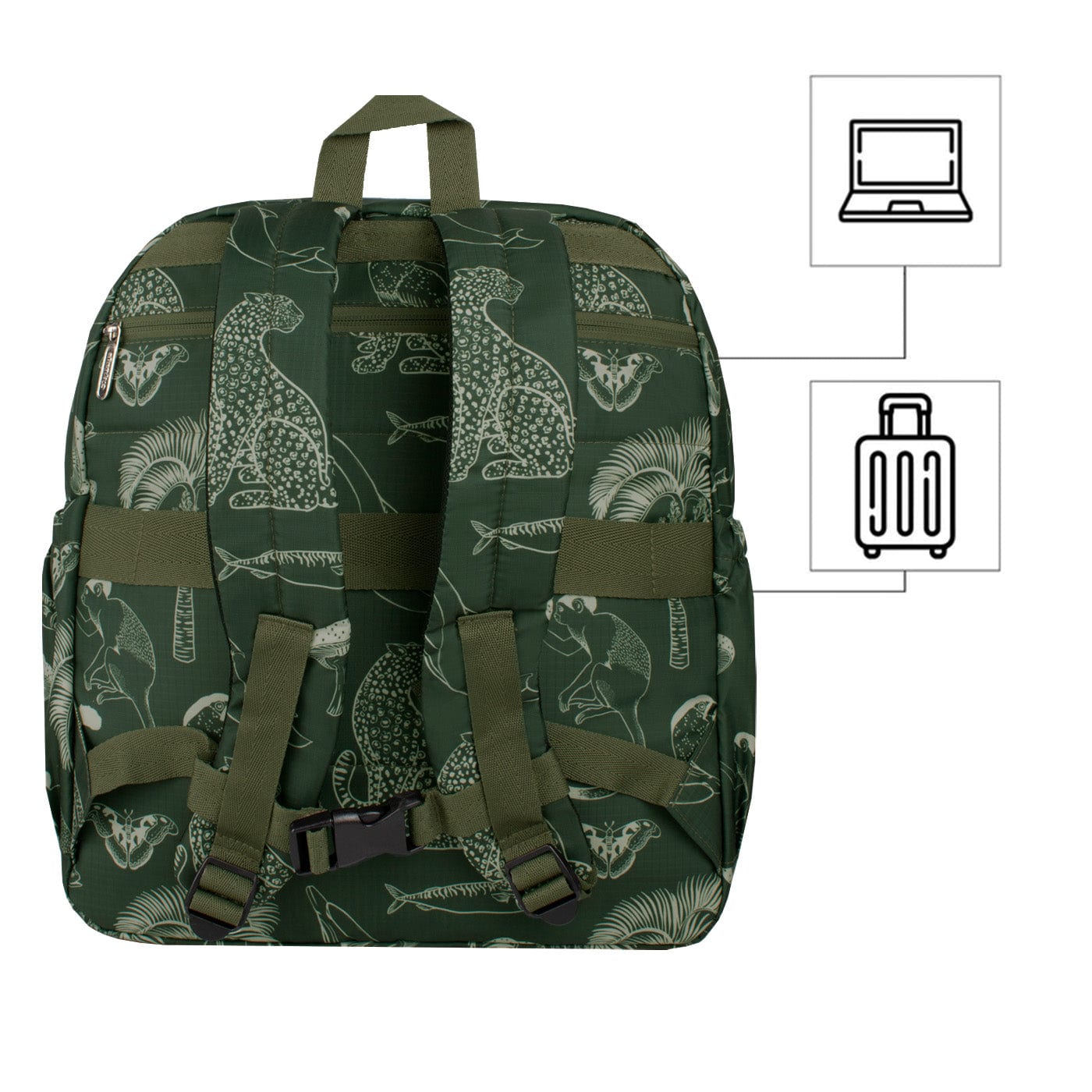 Morral Cabina Tapa Ultra Citybags Estampado Amazonas - imagen 5