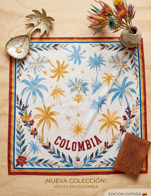 Pañoleta Colombia Palmera Azul - imagen 1