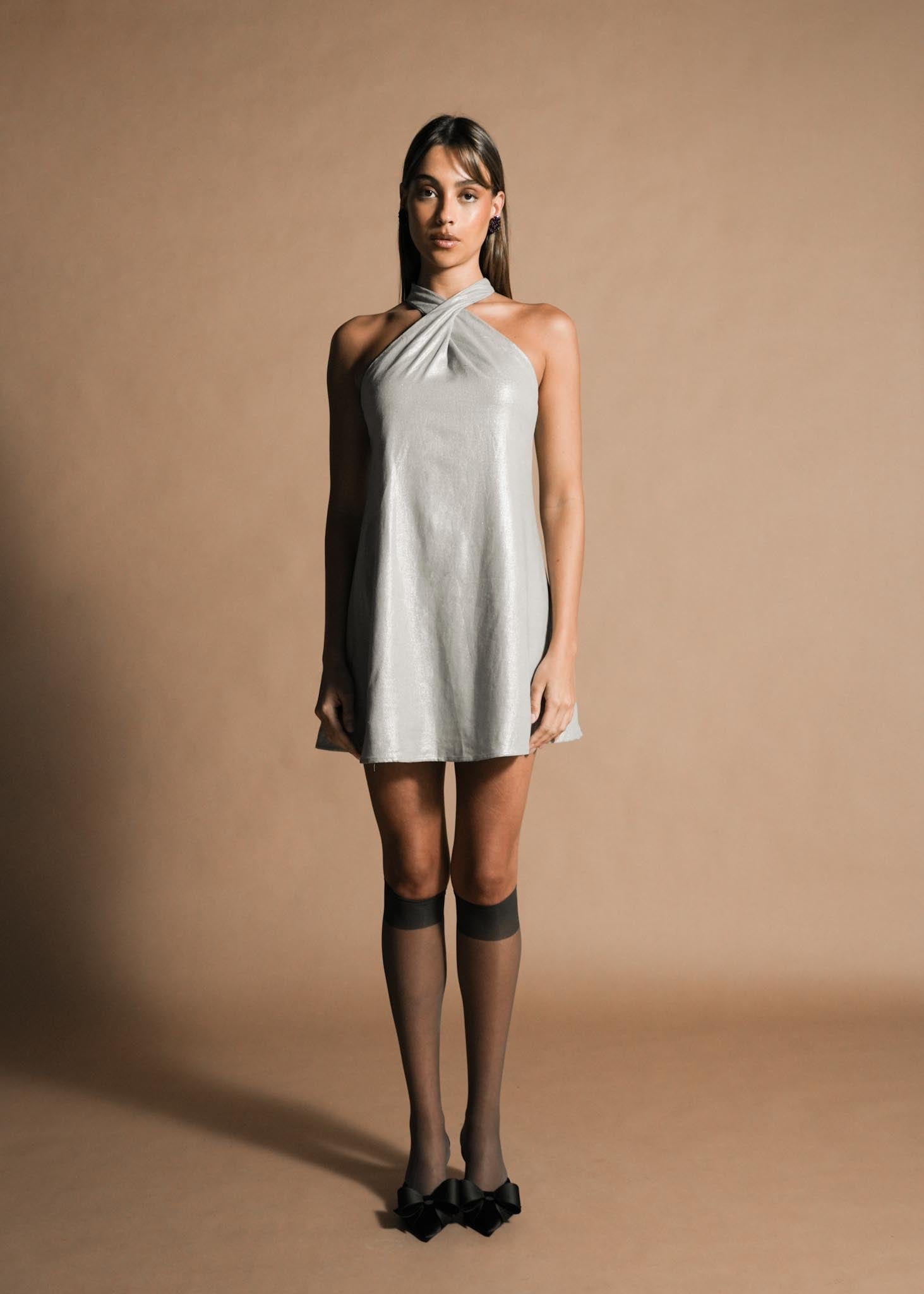 Vestido Rafaela Plateado - imagen 1
