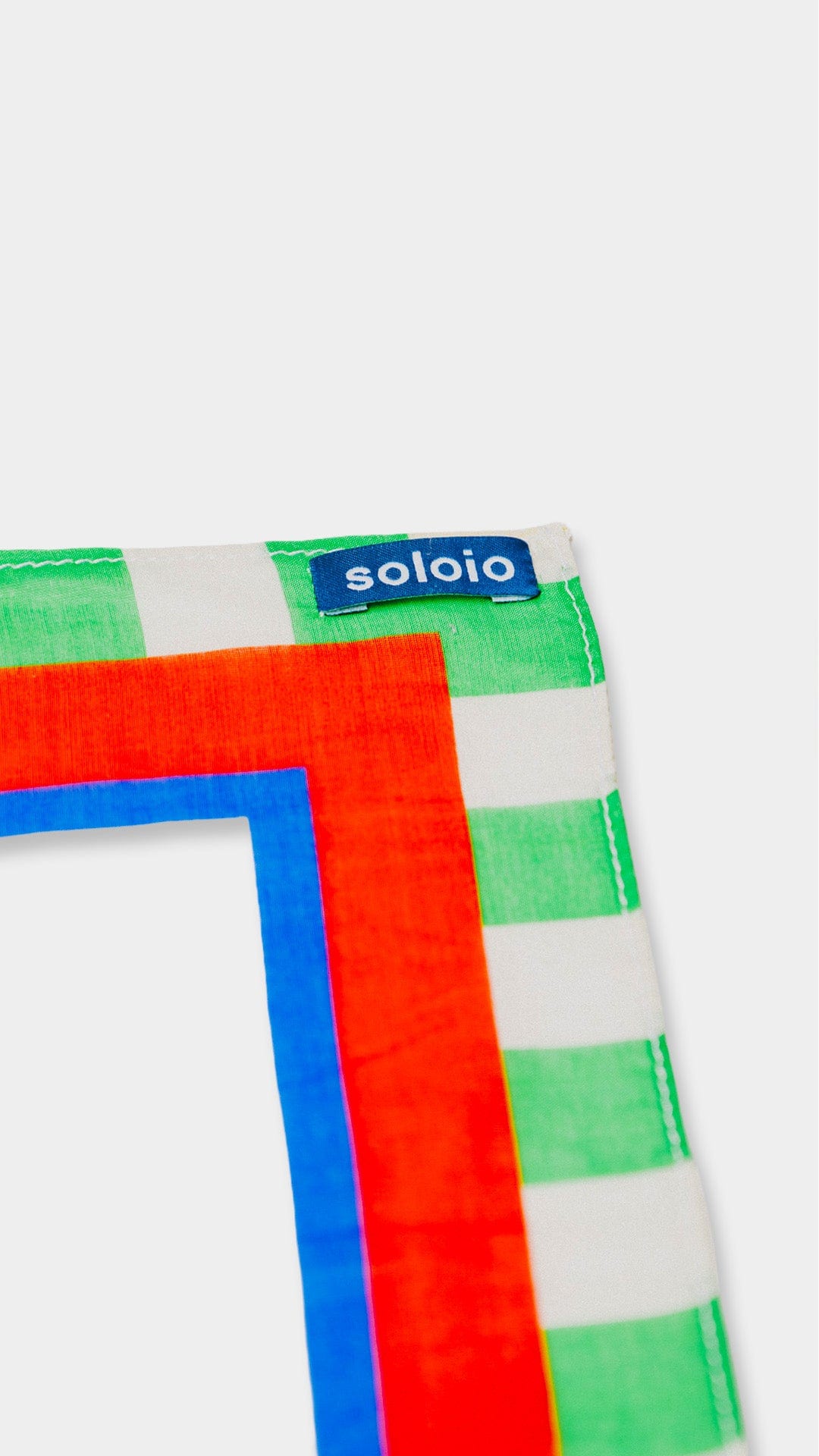 Women's cotton silk green square scarf small "Cool Mom" - imagen 4