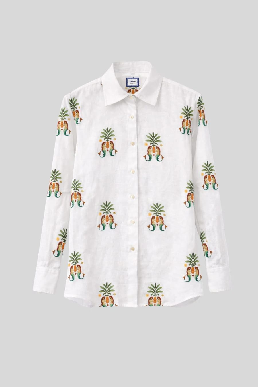 Women's shirt linen nerida white - imagen 9